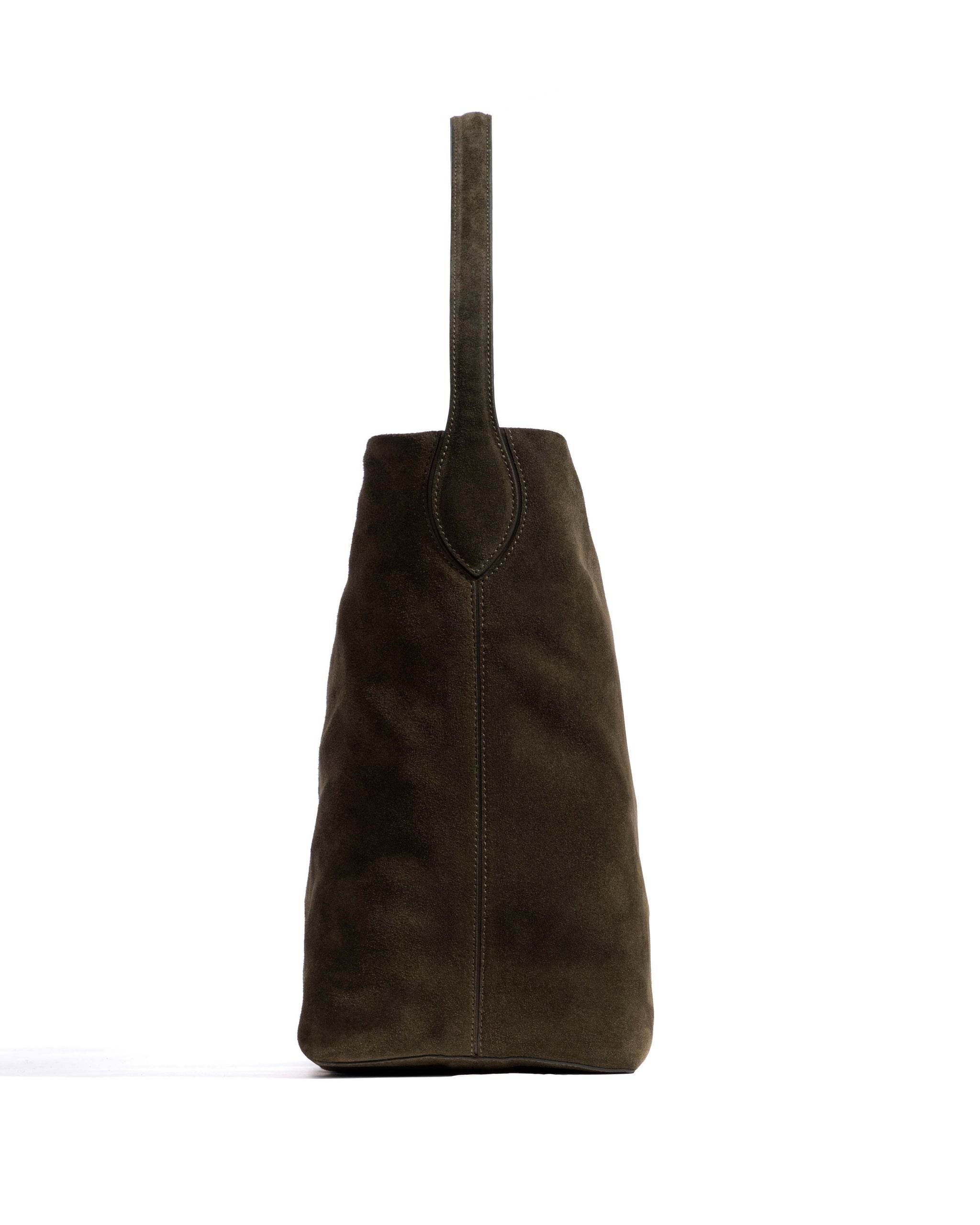 Versa slouchy everyday bag Calf suede Moss green