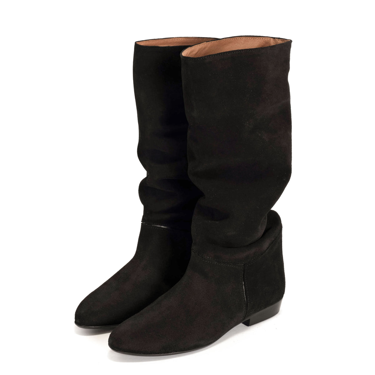 Jasmina 20 Calf suede & sleek leather Black