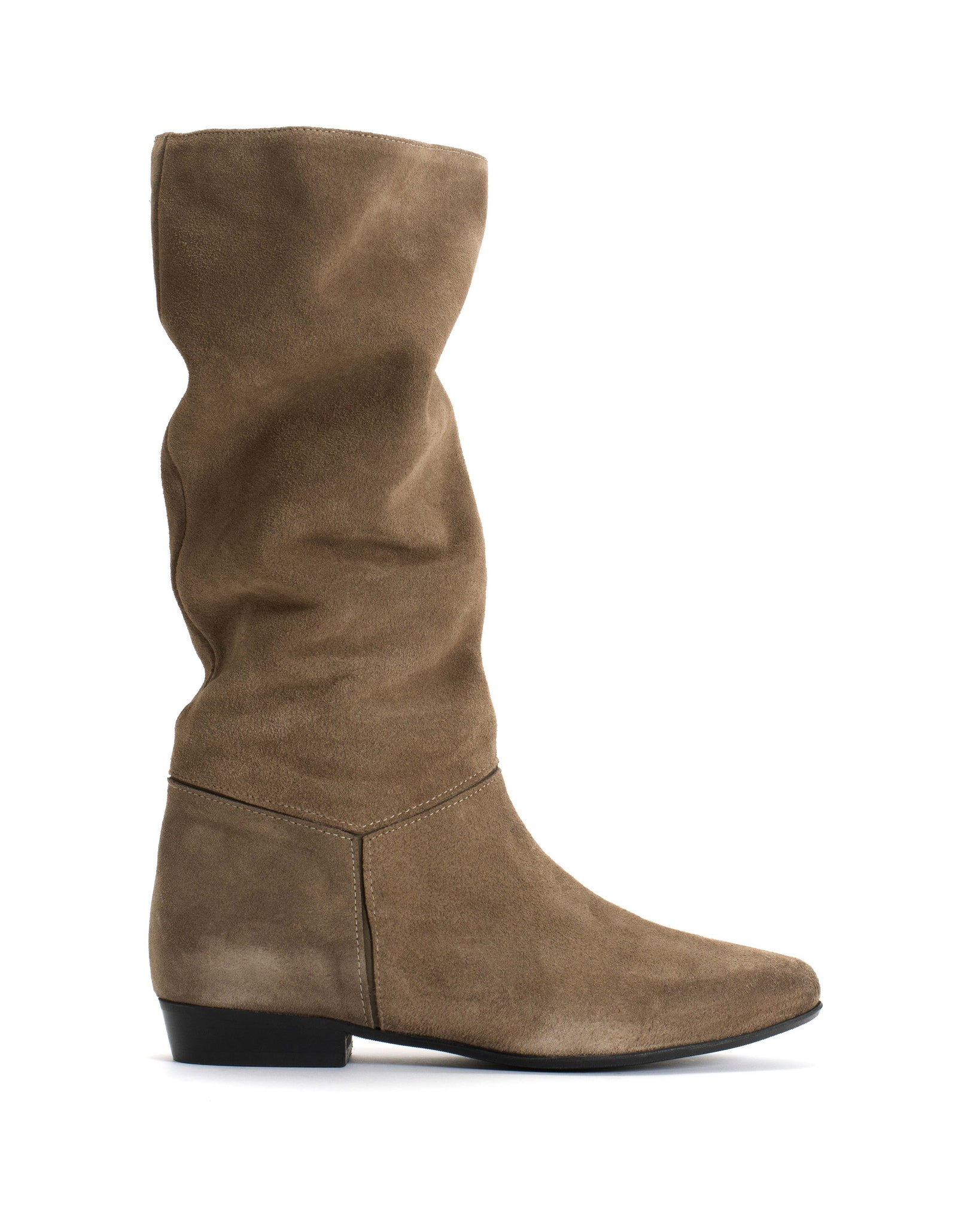 Jasmina 20 Calf suede Mushroom & olive green - Anonymous Copenhagen