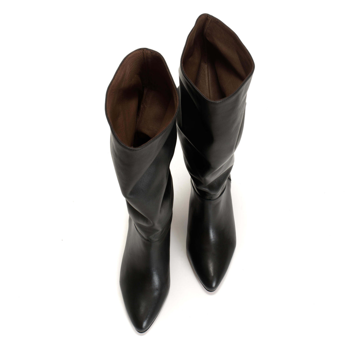 Jasmina 50 stiletto Soft calf & suede leather Black