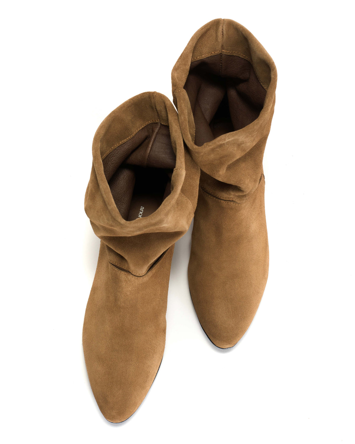 Jassi 20 Calf suede & sleek leather Cinnamon & dark taupe