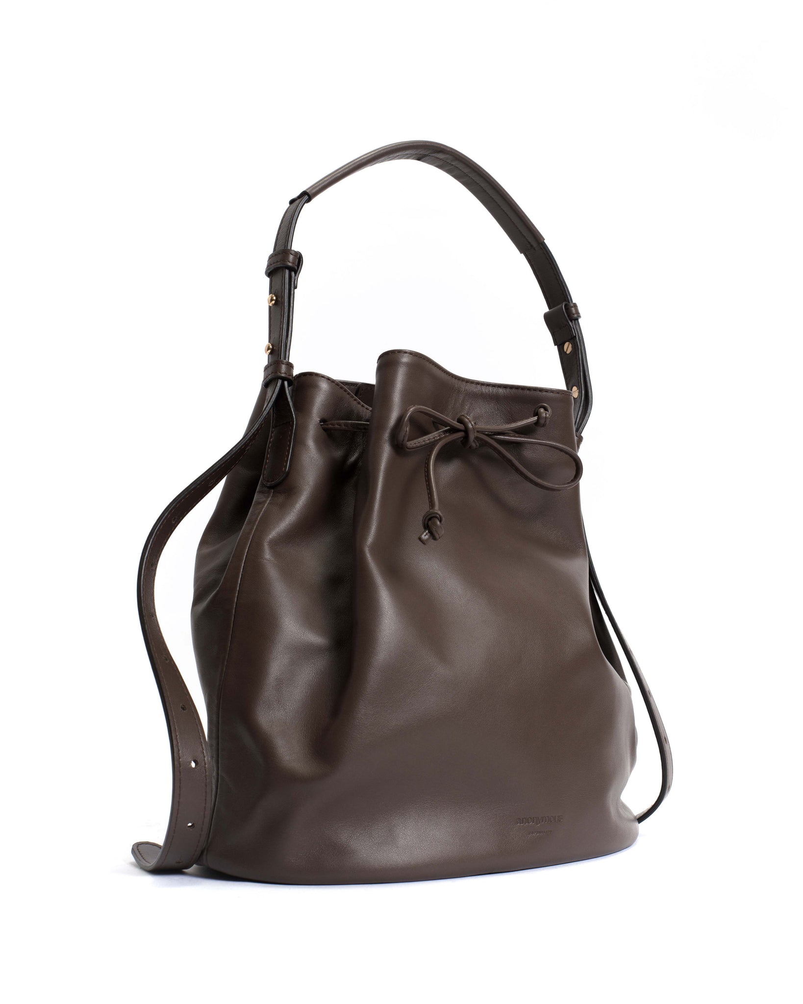 Kacey grand bucket bag Soft calf Coffee brown - Anonymous Copenhagen