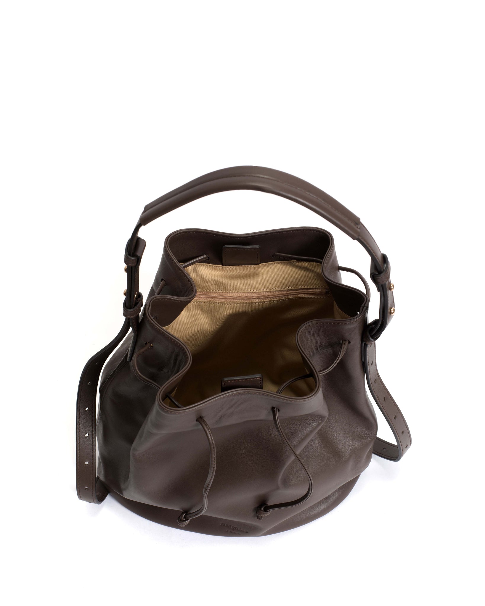 Kacey grand bucket bag Soft calf Coffee brown - Anonymous Copenhagen