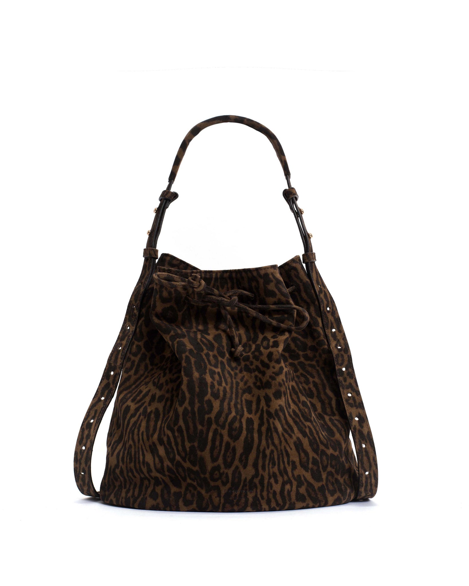 Kacey grand bucket bag Calf suede print Jaguar - Anonymous Copenhagen