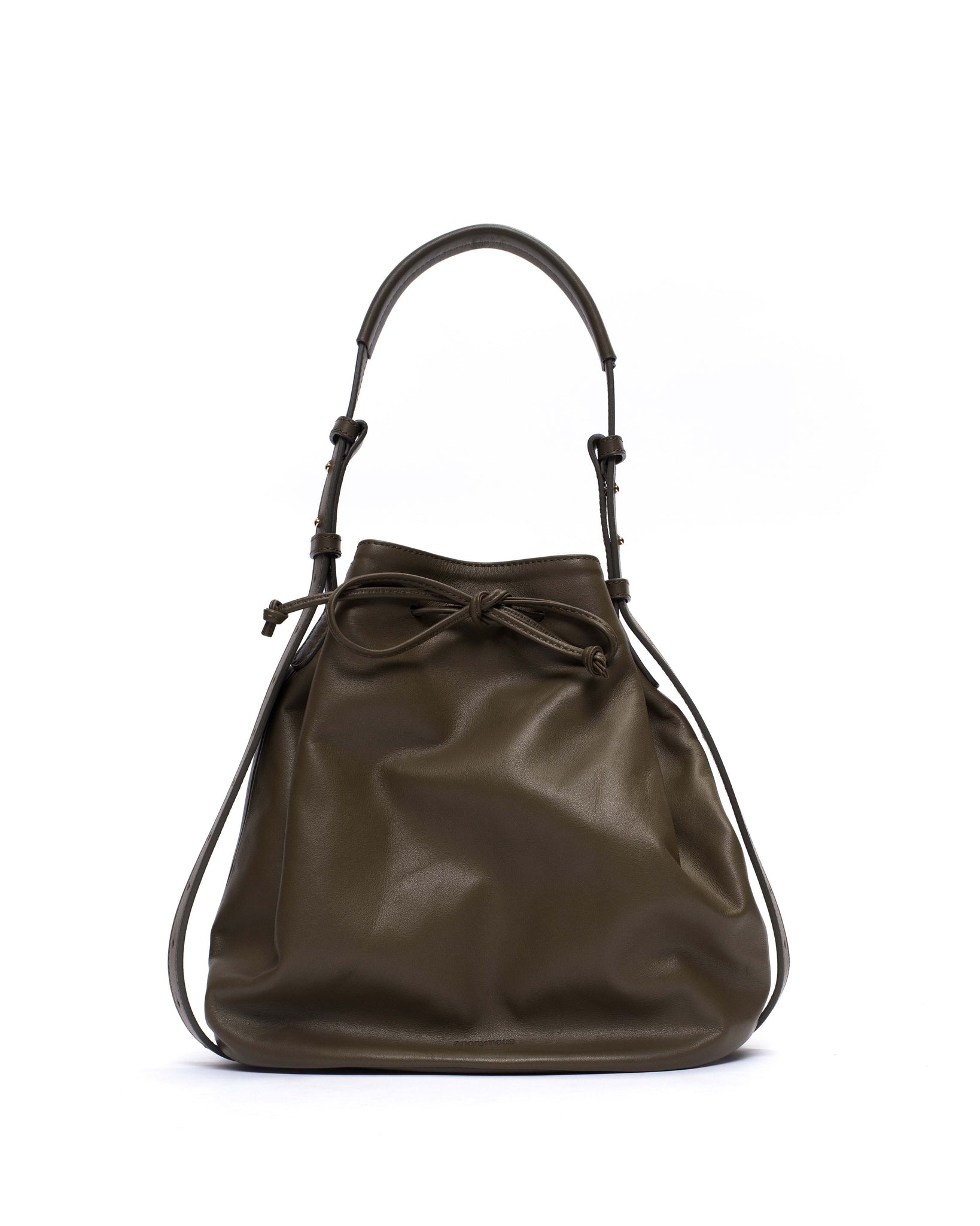 Kacey grand bucket bag Soft calf Olive green - Anonymous Copenhagen