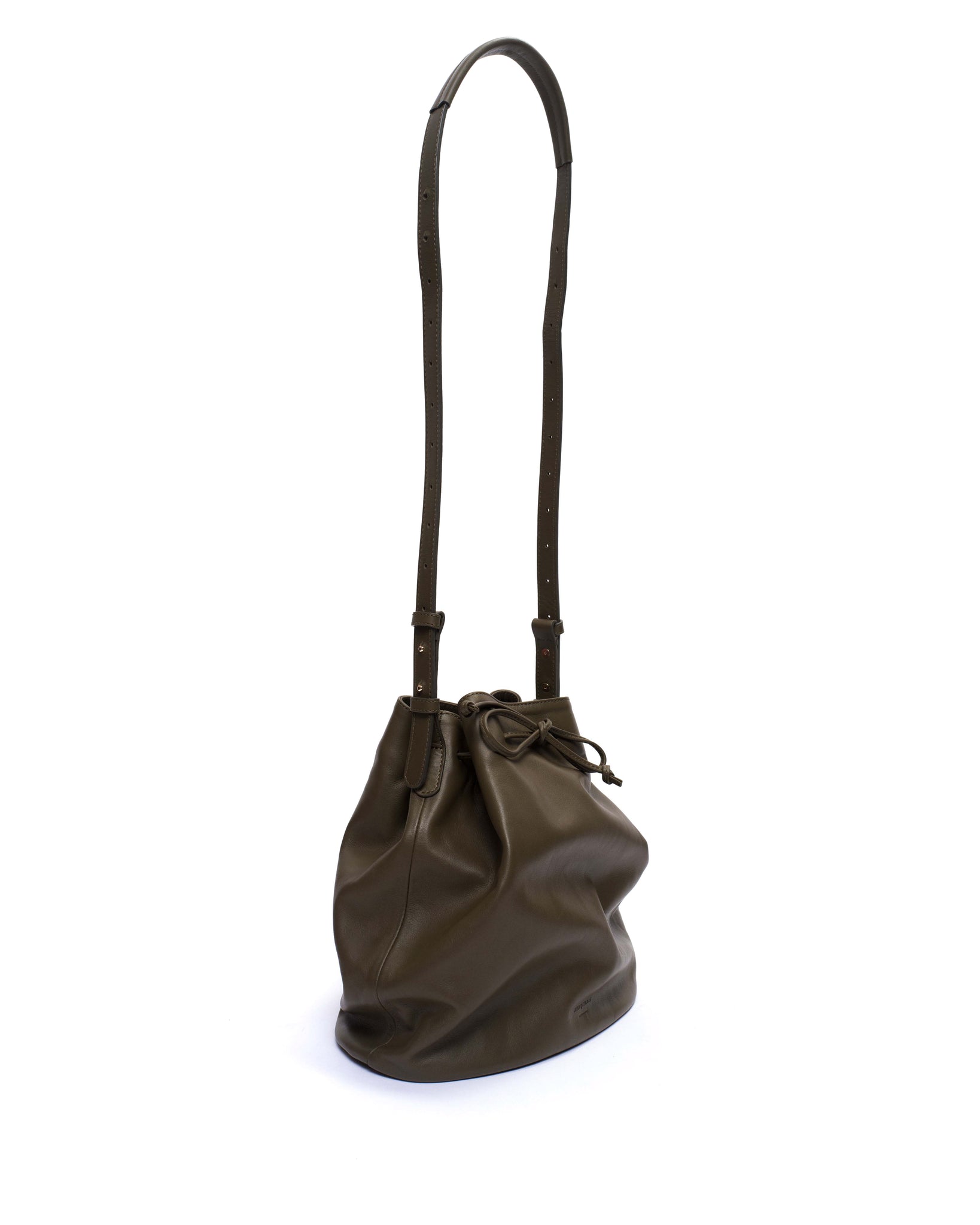 Kacey grand bucket bag Soft calf Olive green - Anonymous Copenhagen