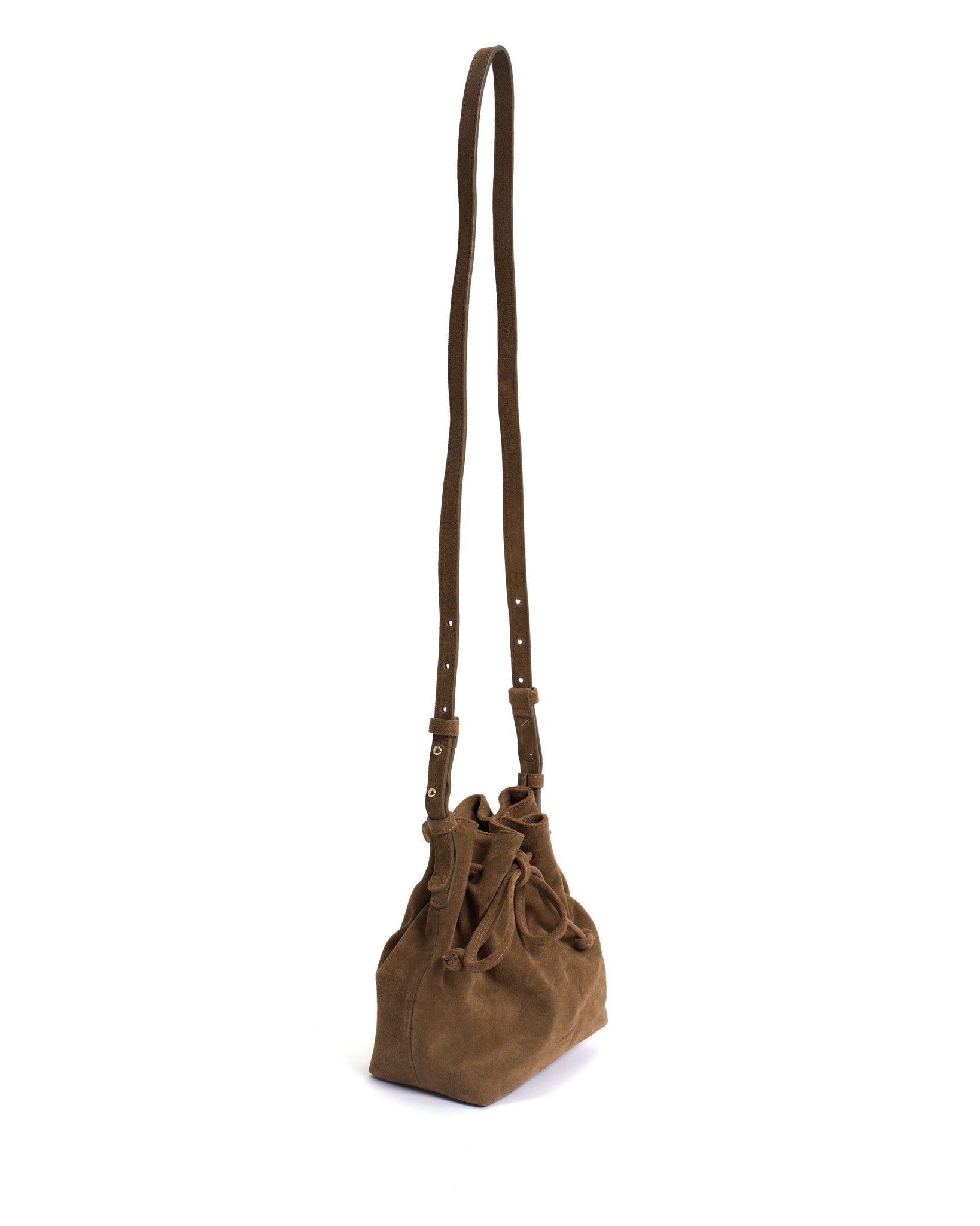 Kacey petite bucket bag Calf suede Cinnamon - Anonymous Copenhagen