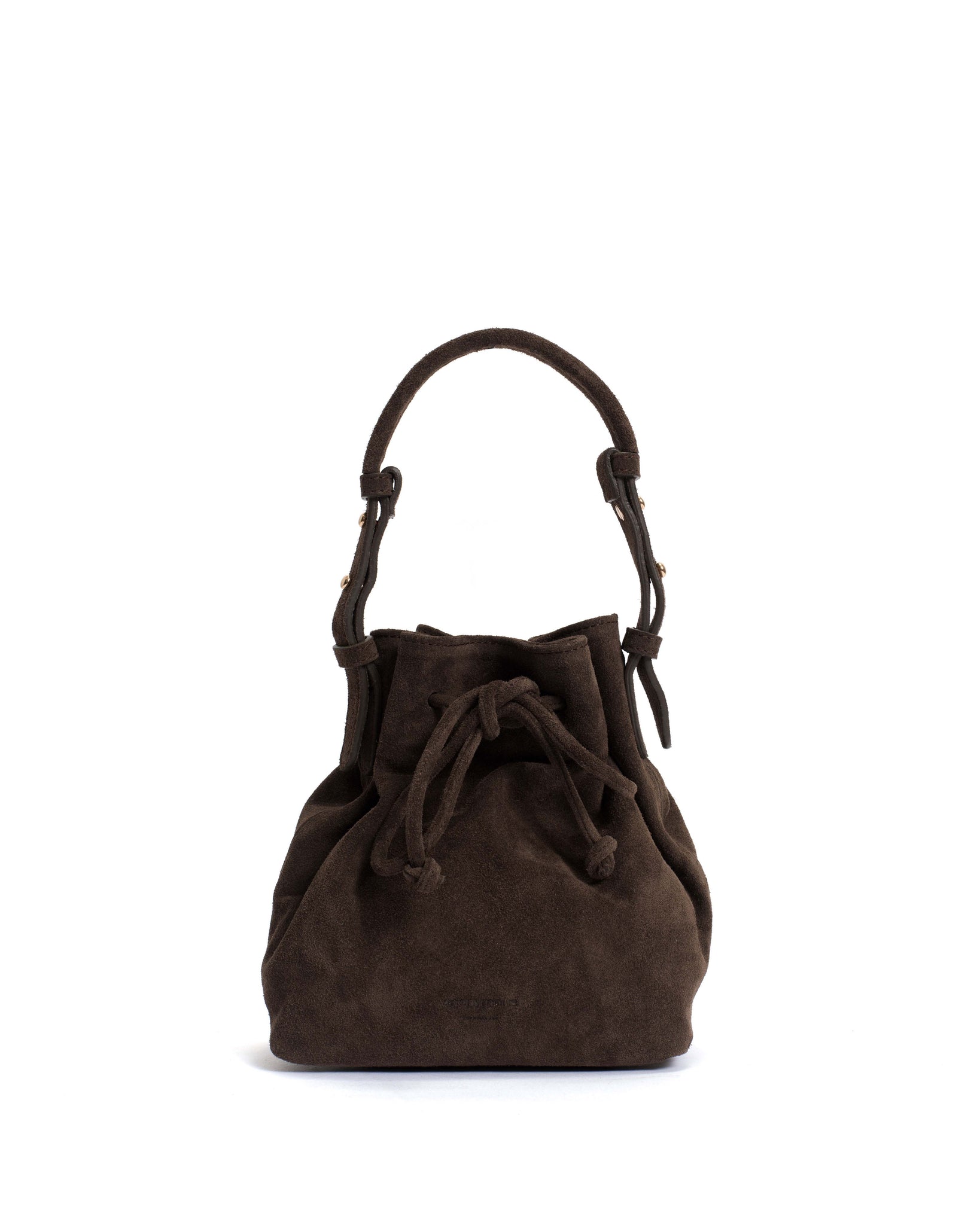 Kacey petite bucket bag Calf suede Coffee brown - Anonymous Copenhagen