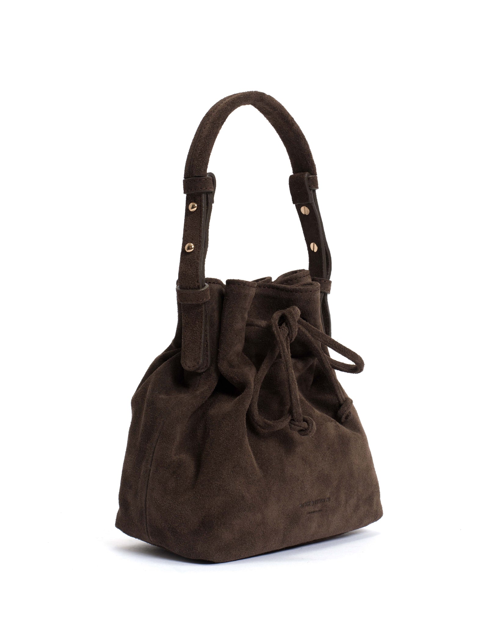 Kacey petite bucket bag Calf suede Coffee brown - Anonymous Copenhagen