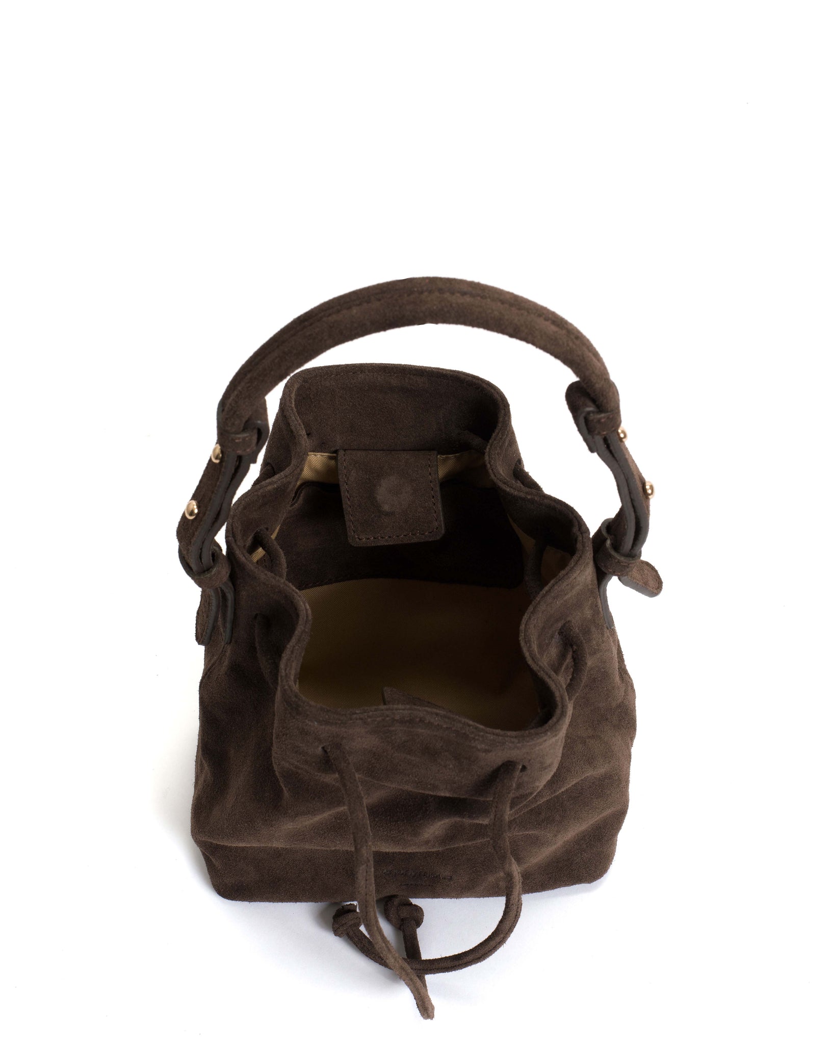 Kacey petite bucket bag Calf suede Coffee brown - Anonymous Copenhagen