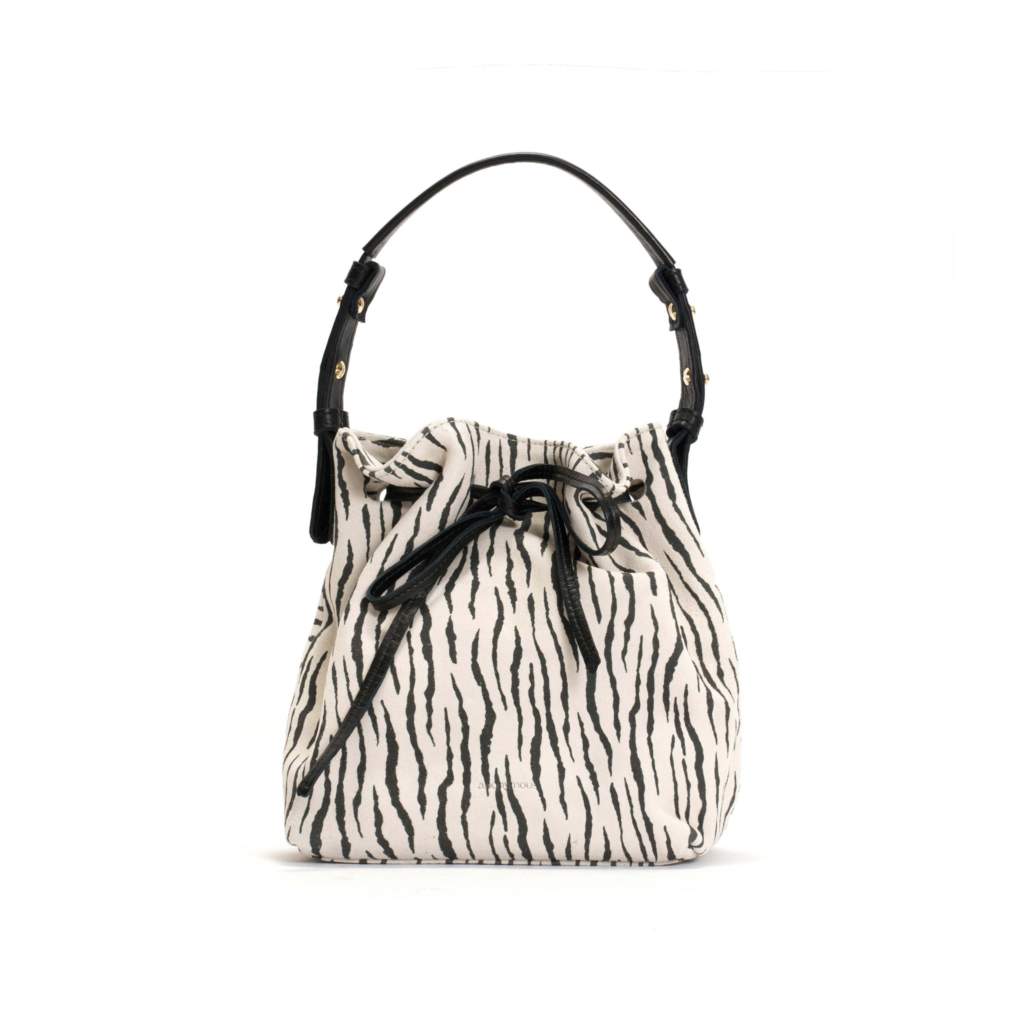 Kacey petite bucket bag Calf suede print Zebra - Anonymous Copenhagen