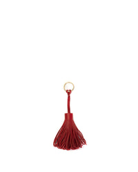 Katty fringe keyring Soft calf Ruby red