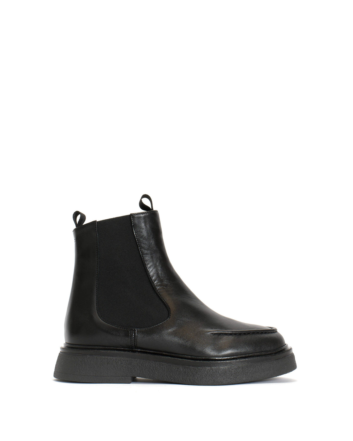 Kikie flat platform Soft calf & sole Black & black