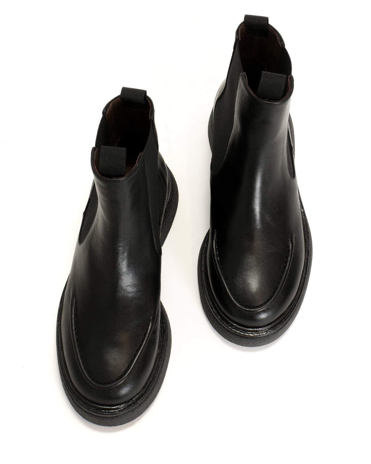 Kikie flat platform Soft calf & sole Black & black