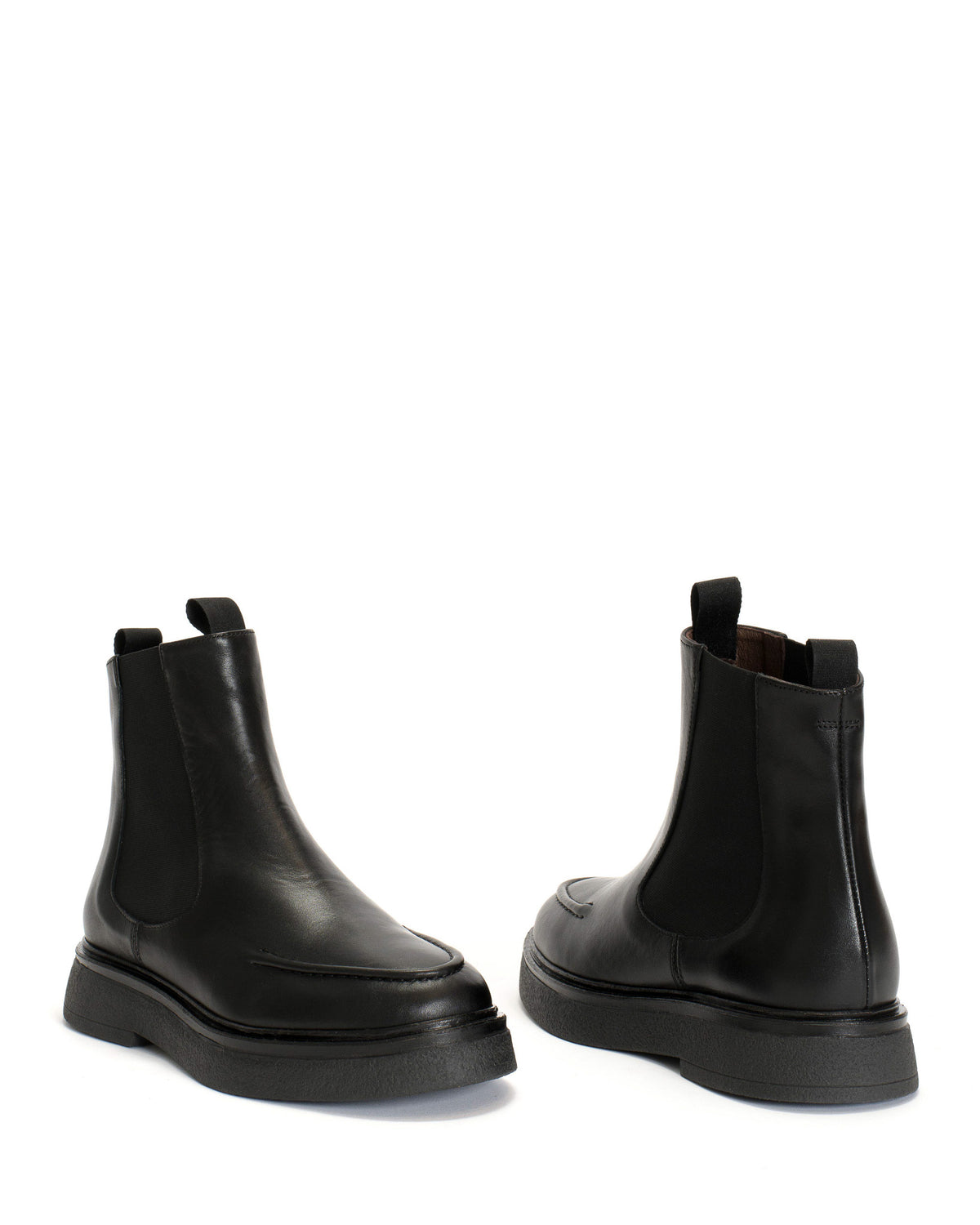Kikie flat platform Soft calf & sole Black & black