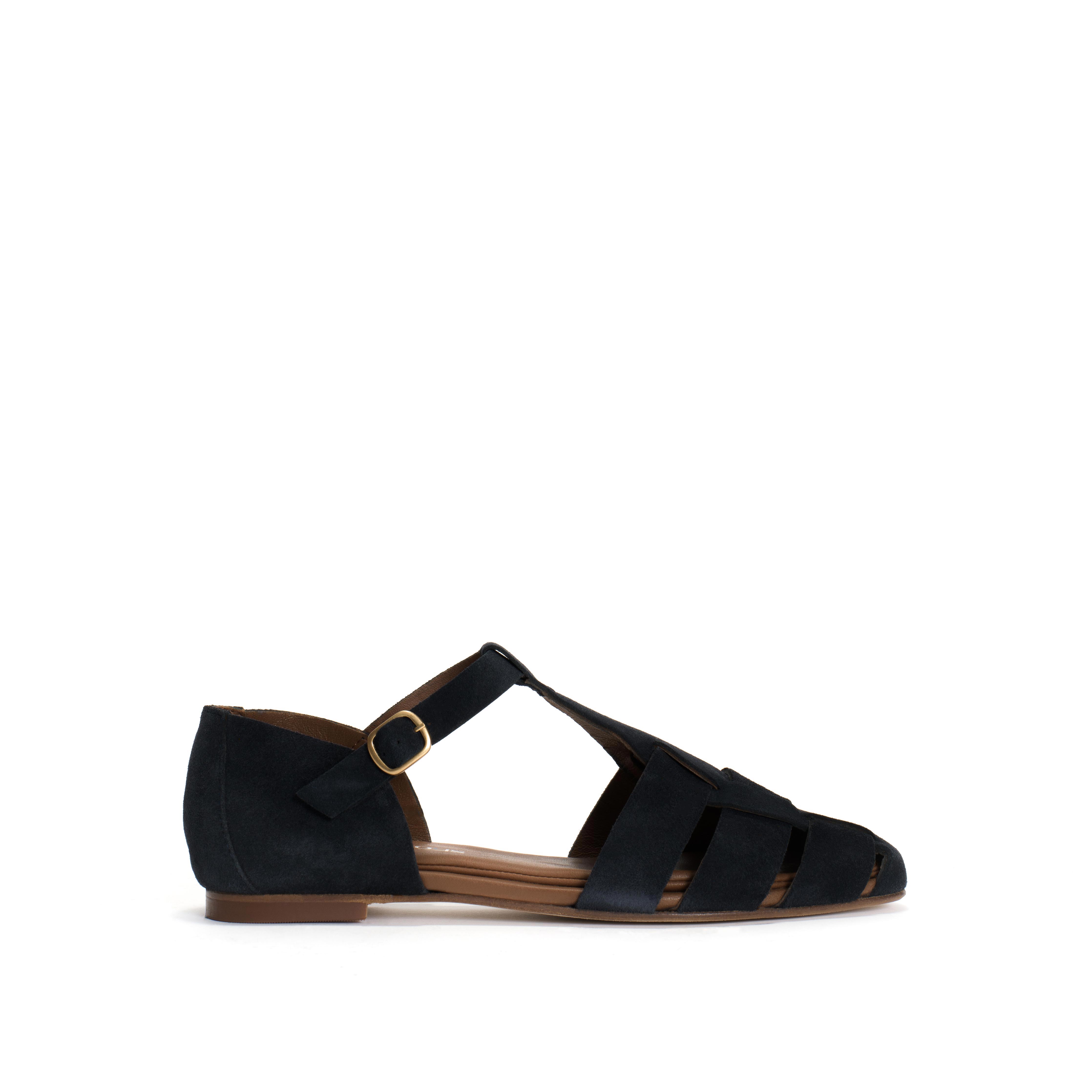 Lain flats Calf suede Dark blue
