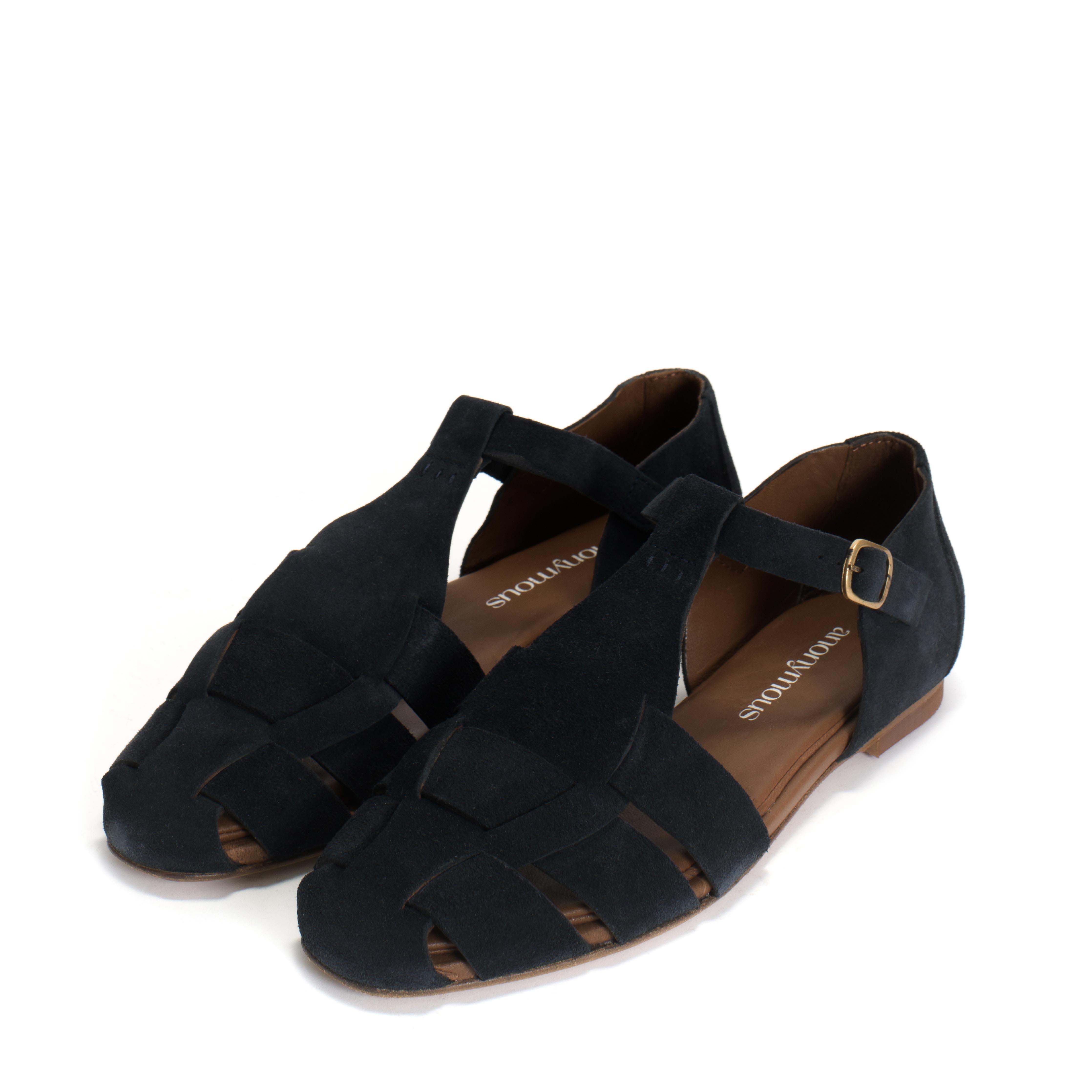 Lain flats Calf suede Dark blue