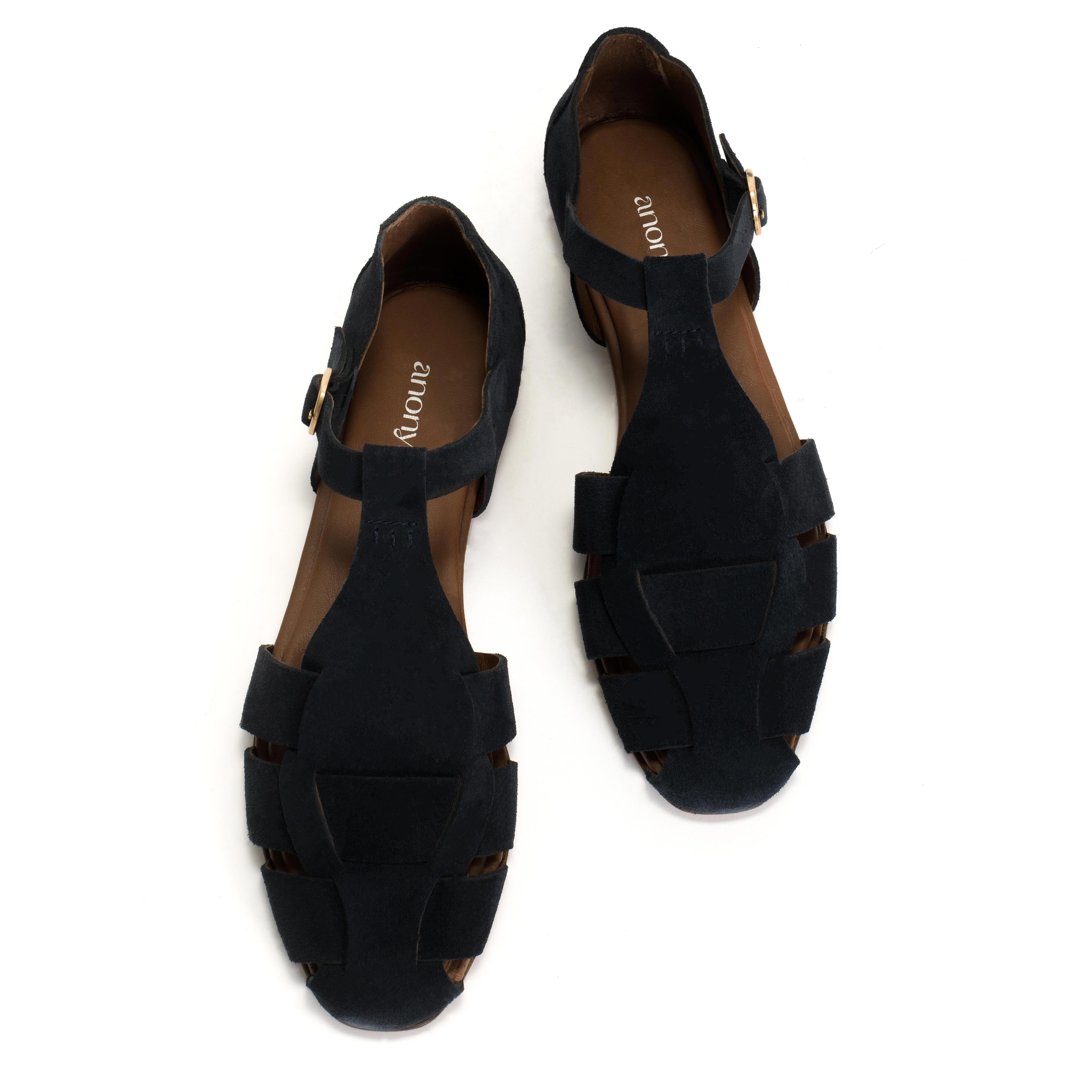 Lain flats Calf suede Dark blue