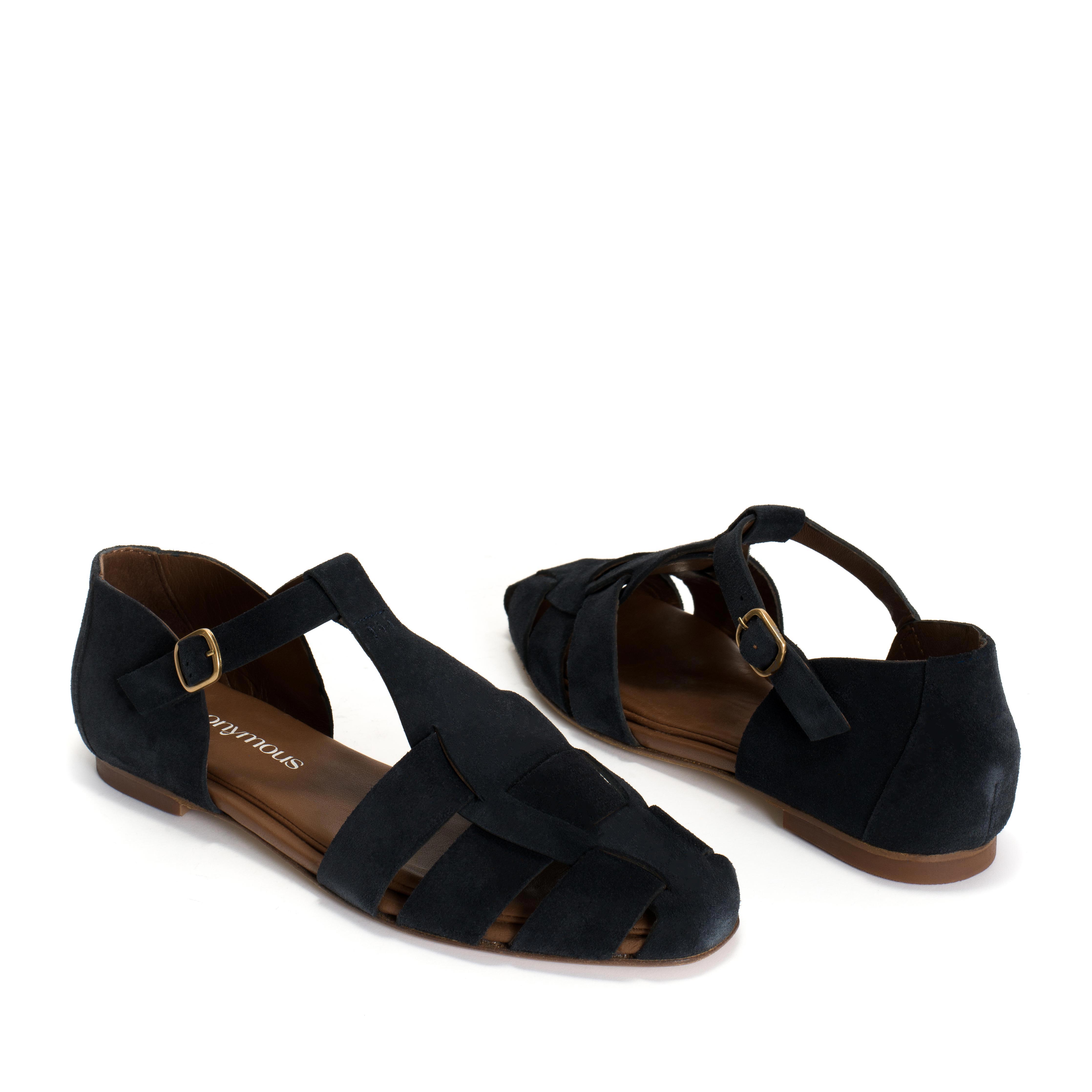 Lain flats Calf suede Dark blue