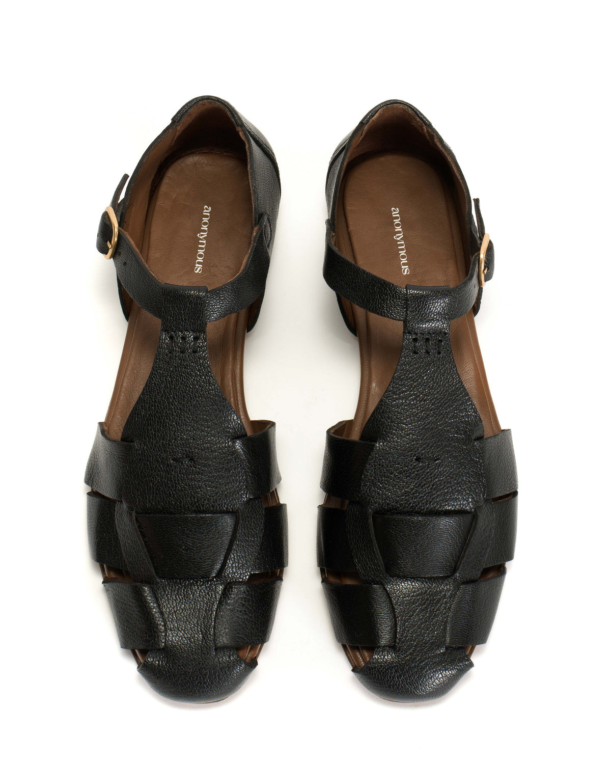 Lain flats Grained chevre goat Black