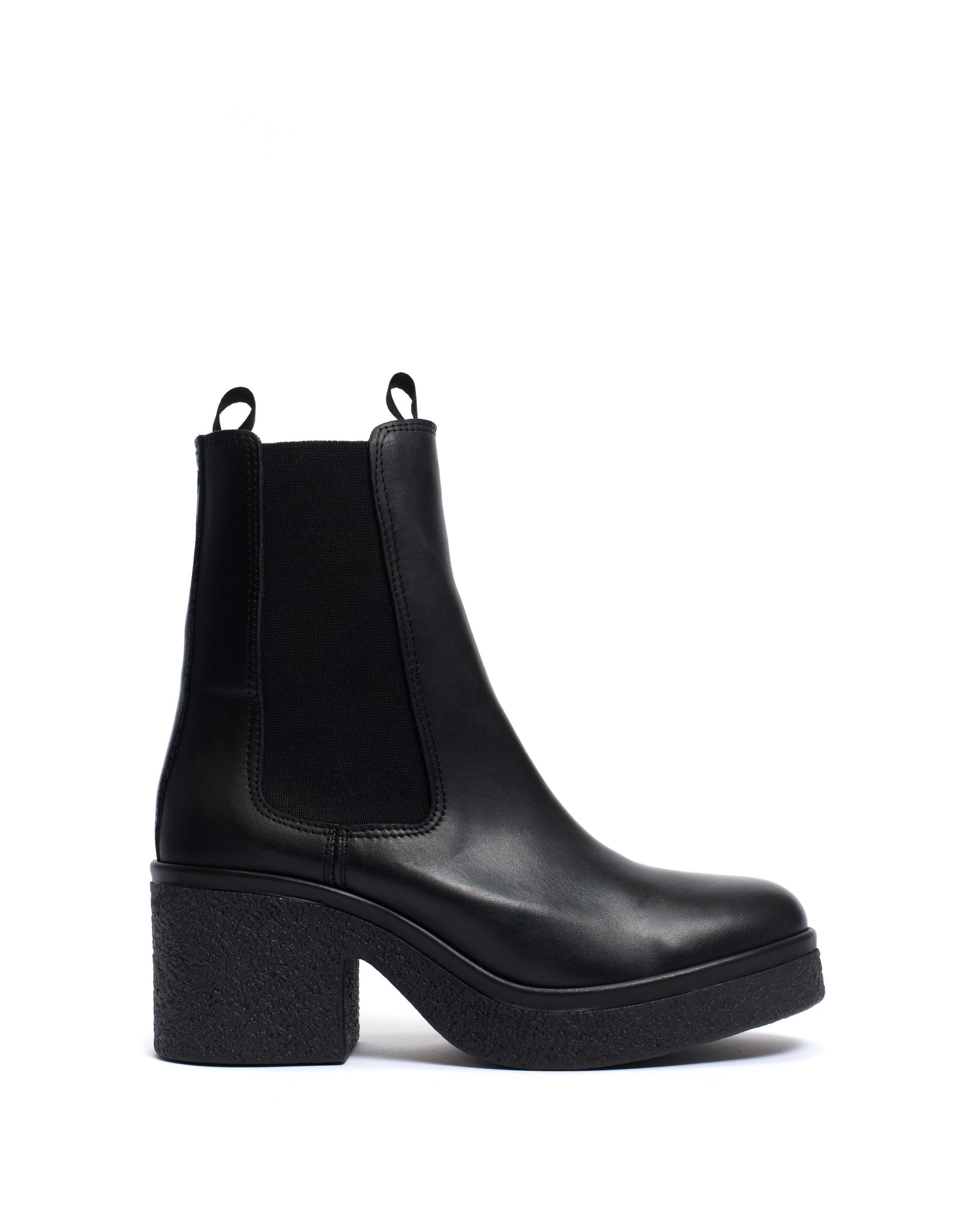 Laurell 65 platform Soft calf & Sole Black & black - Anonymous Copenhagen
