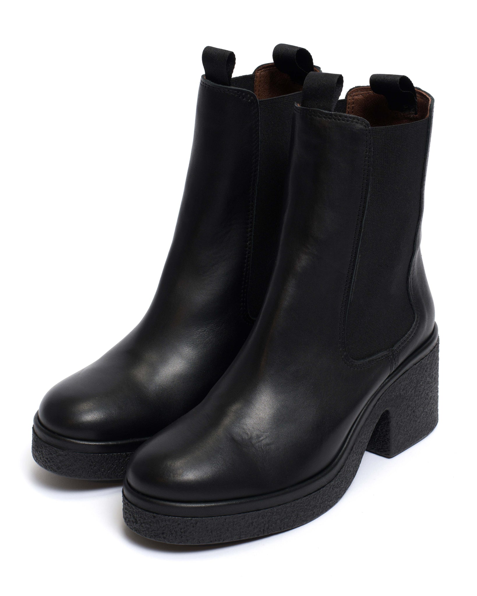 Laurell 65 platform Soft calf & Sole Black & black - Anonymous Copenhagen
