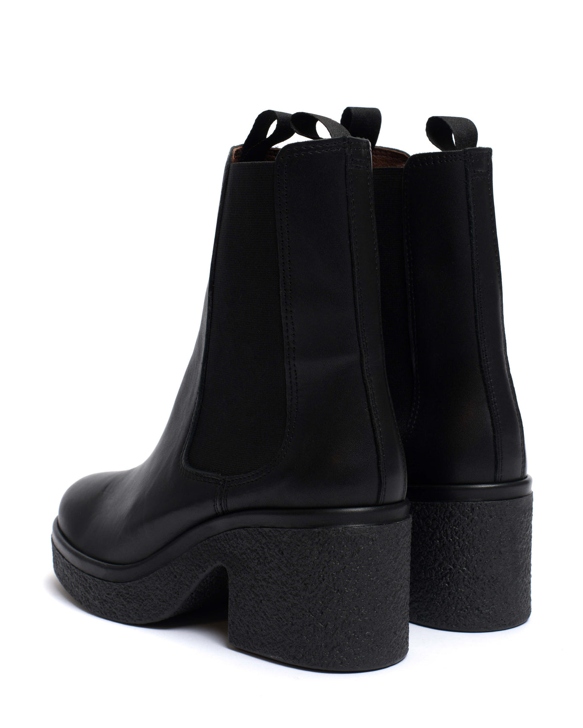Laurell 65 platform Soft calf & sole Black & black