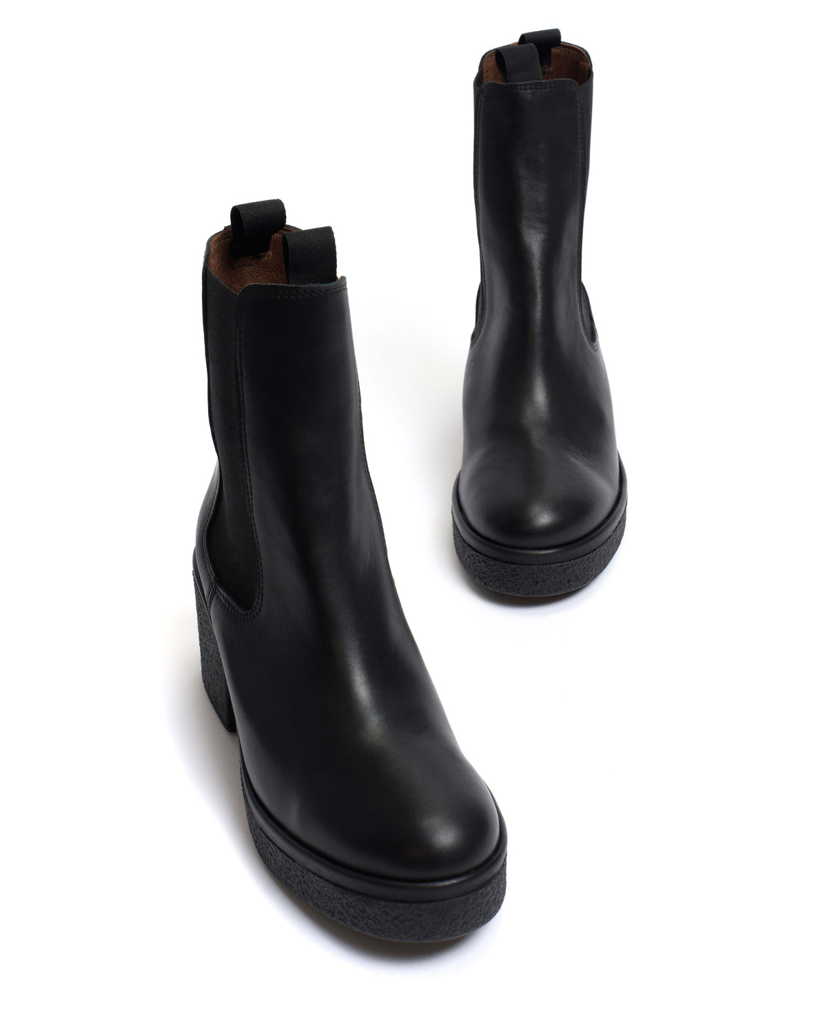 Laurell 65 platform Soft calf & sole Black & black