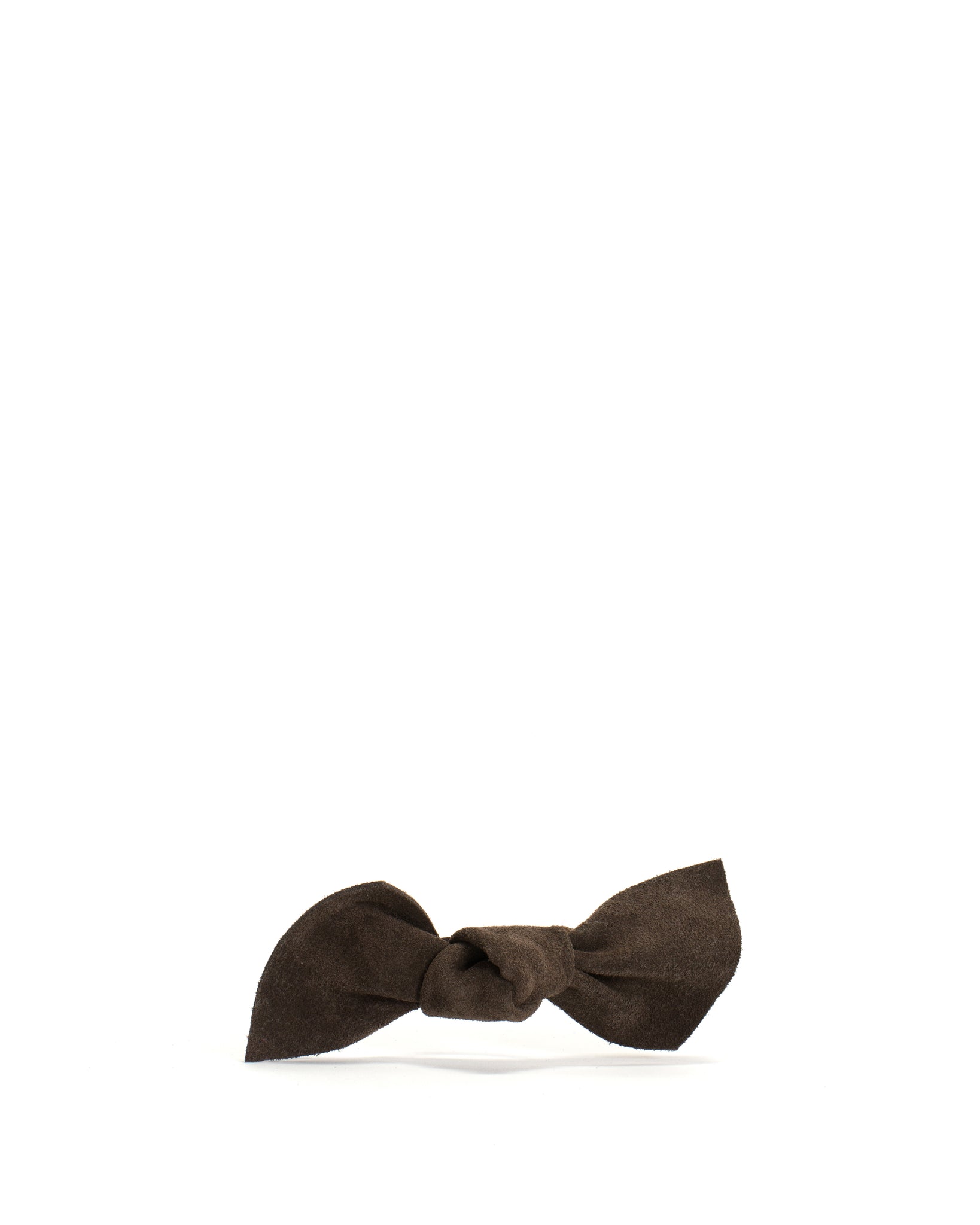 Linnie hair elastic grand bow Calf suede Coffee brown - Anonymous Copenhagen