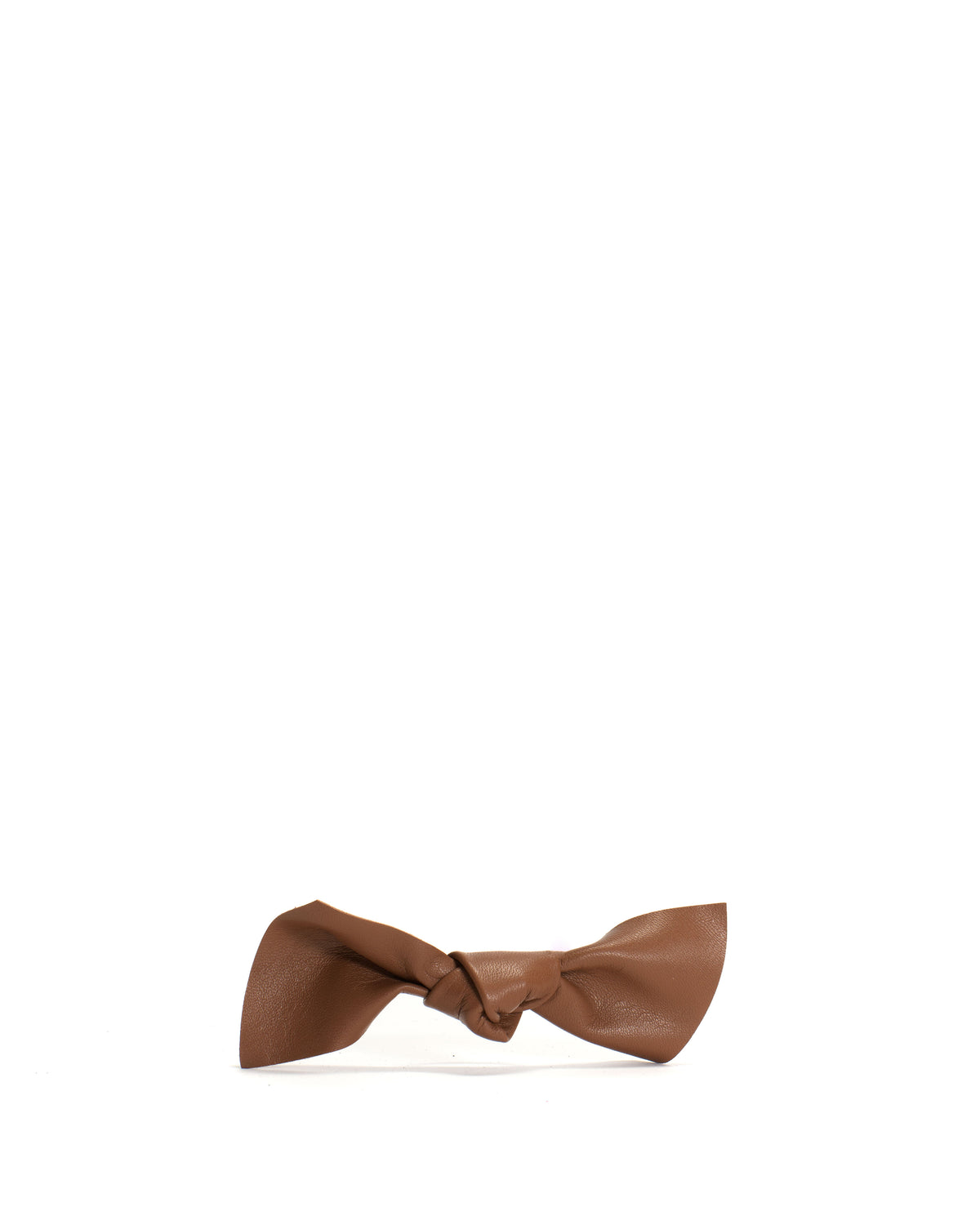 Linnie hair elastic grand bow Shiny lamb Hazelnut