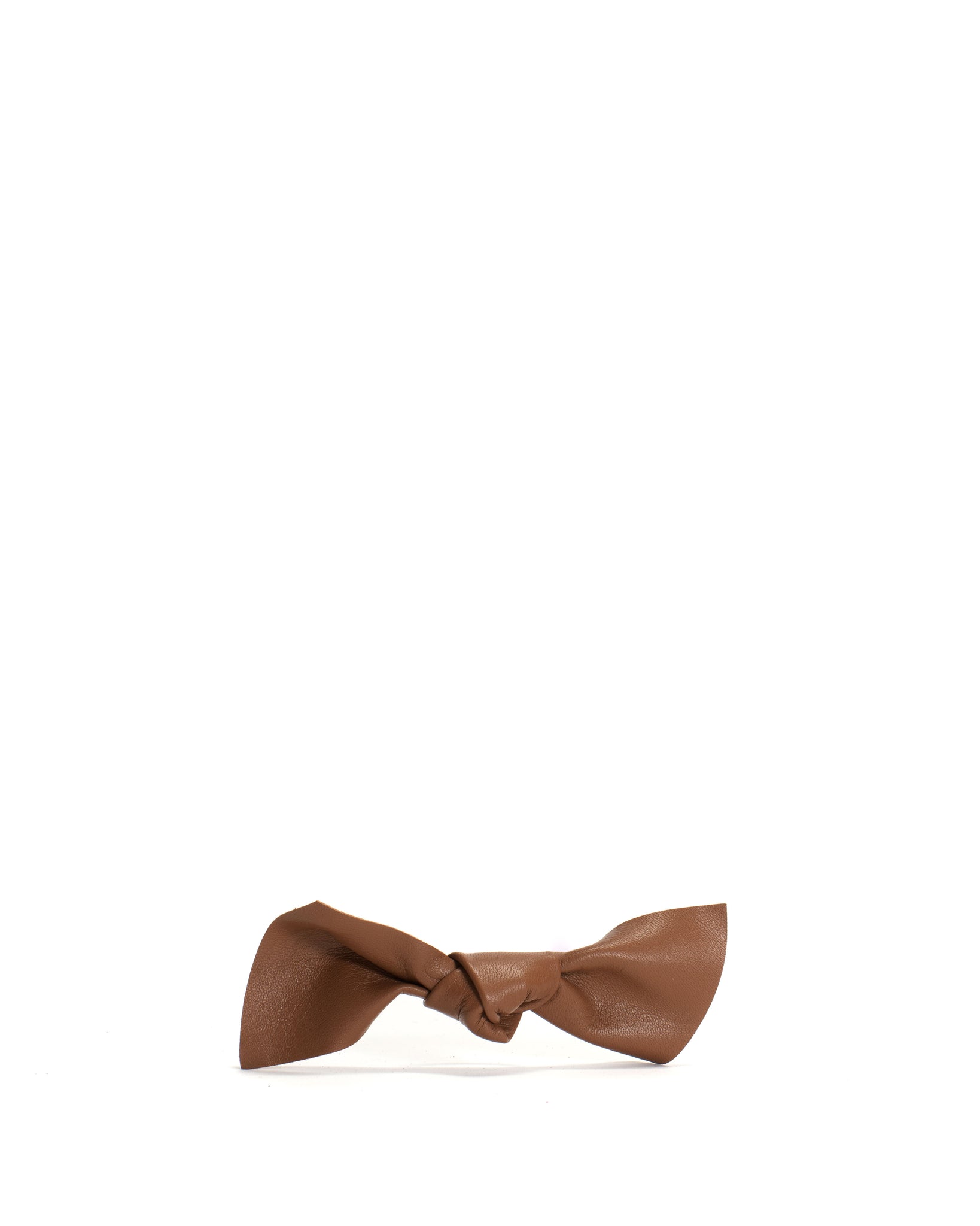 Linnie hair elastic grand bow Shiny lamb Hazelnut - Anonymous Copenhagen