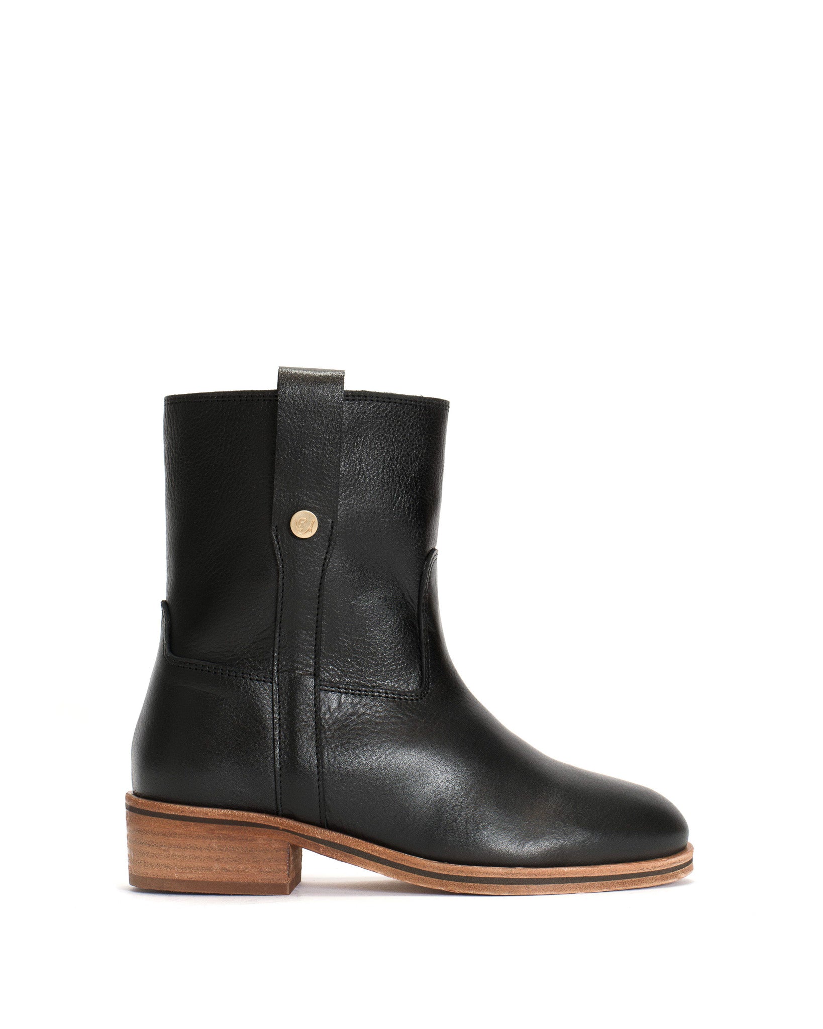 Lona Glossy grained vegetable tanned calf Black - Anonymous Copenhagen