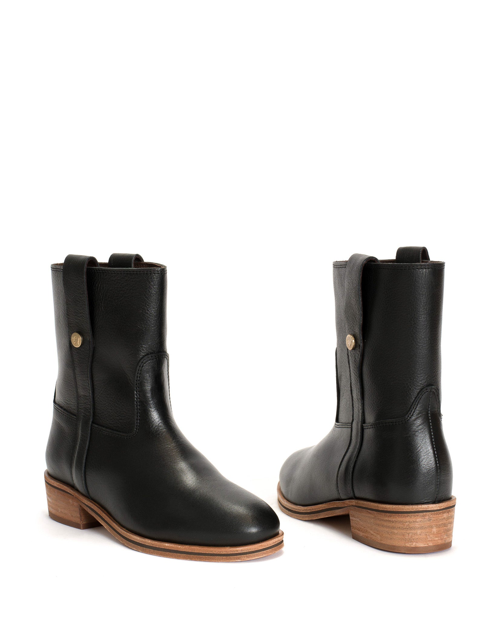 Lona Glossy grained vegetable tanned calf Black - Anonymous Copenhagen