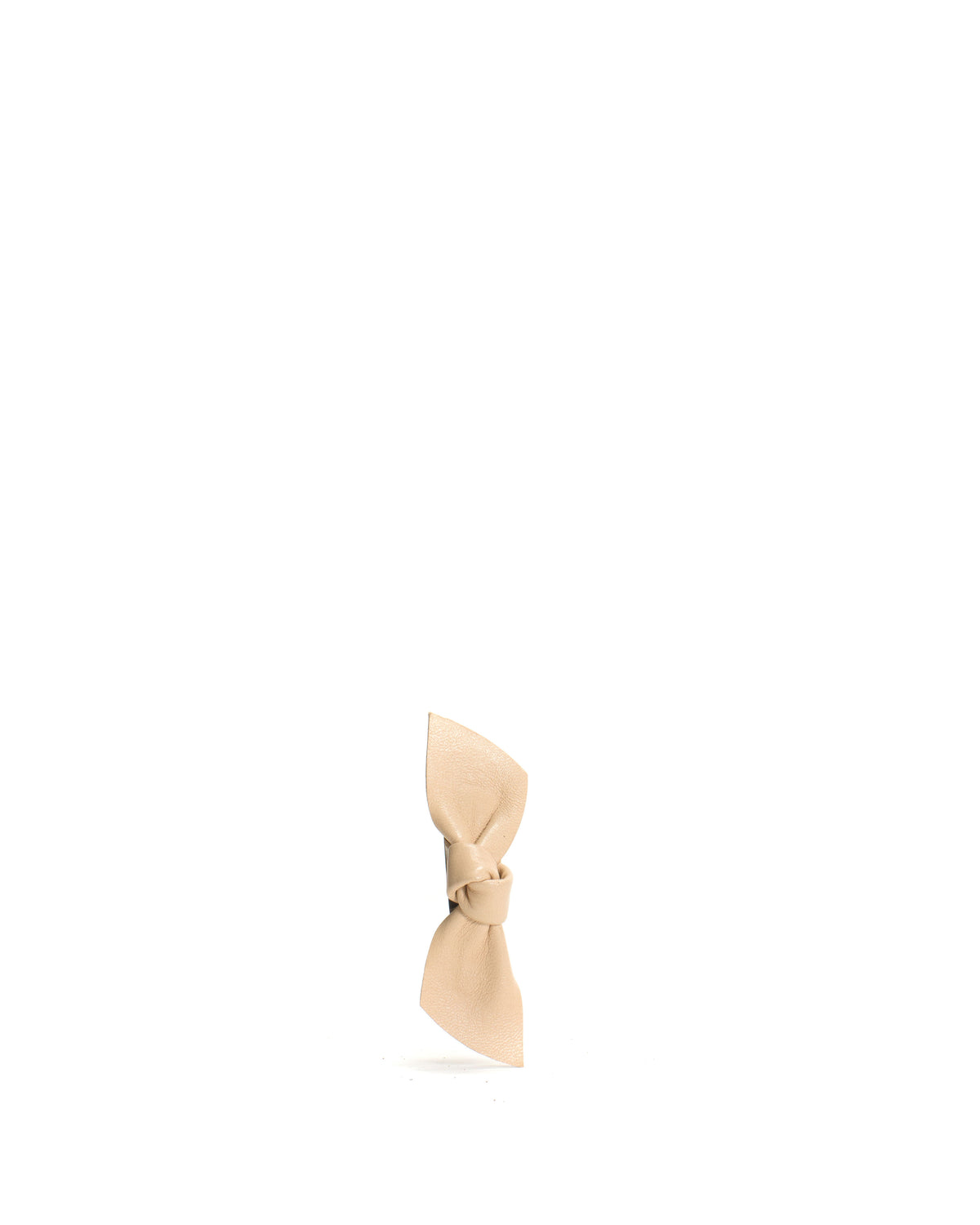Nabie hair clip petite bow Shiny lamb Vanilla cream