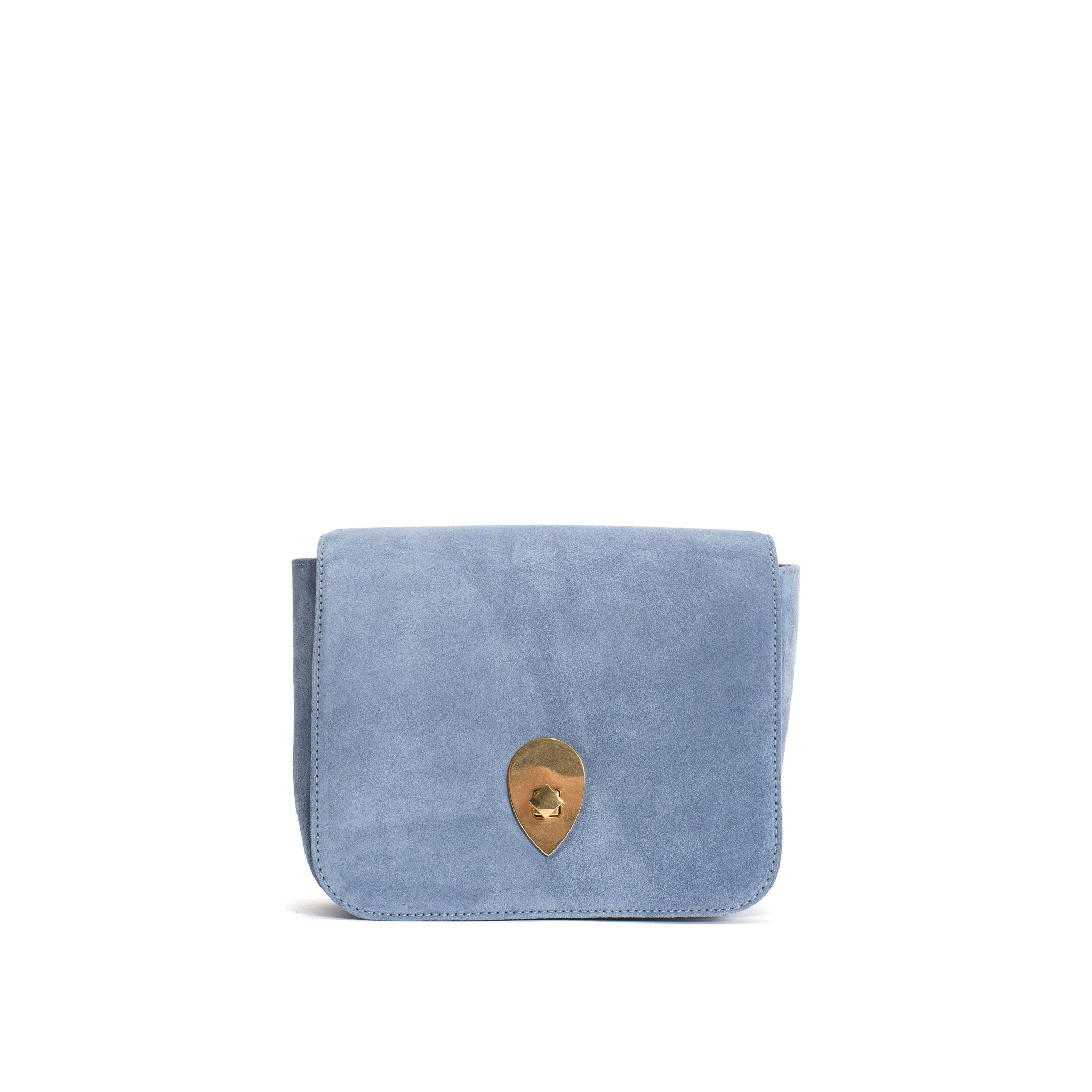 Nielle petite crossover bag Calf suede Lichen blue - Anonymous Copenhagen