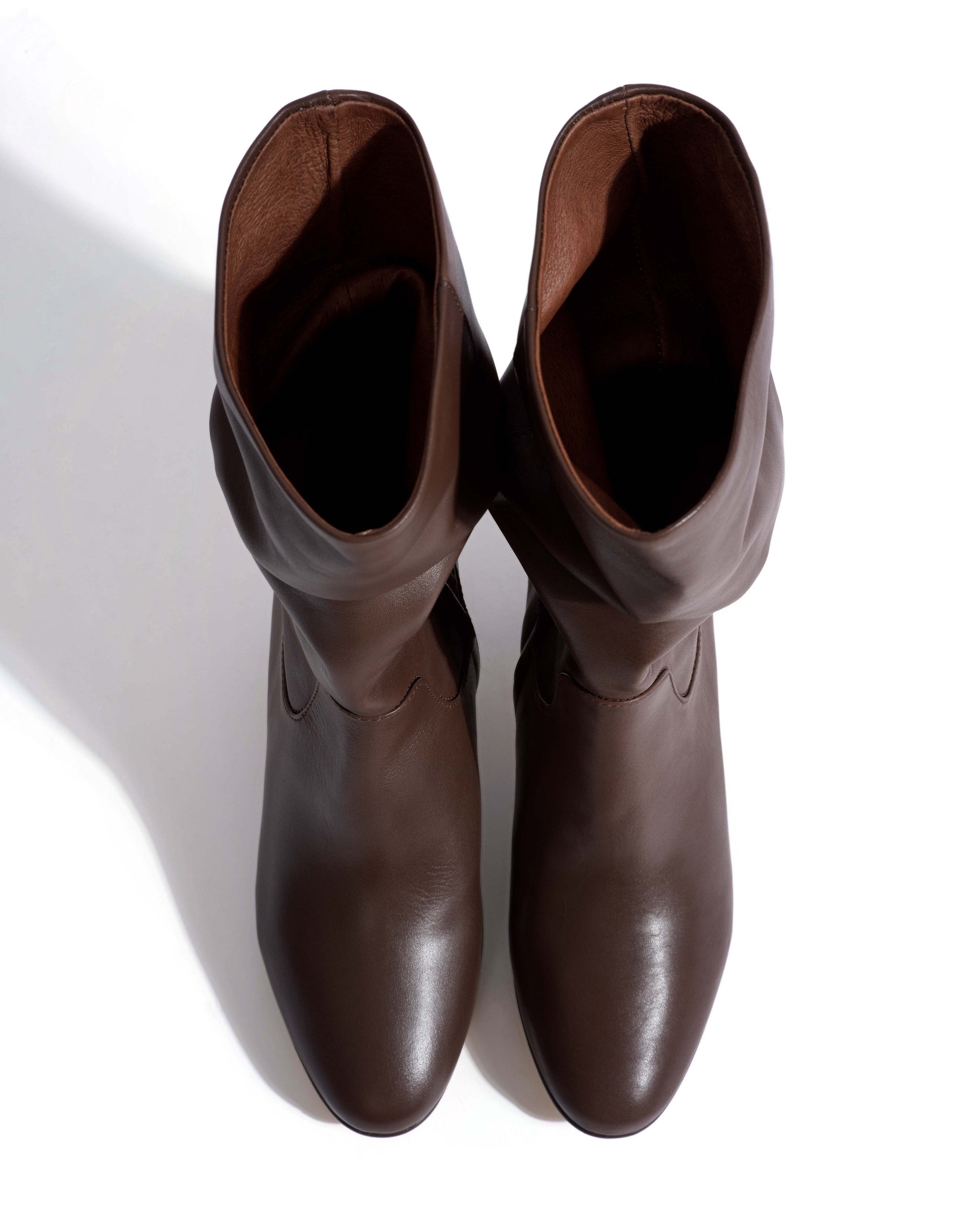 Cacha 55 stacked Soft calf Chocolate