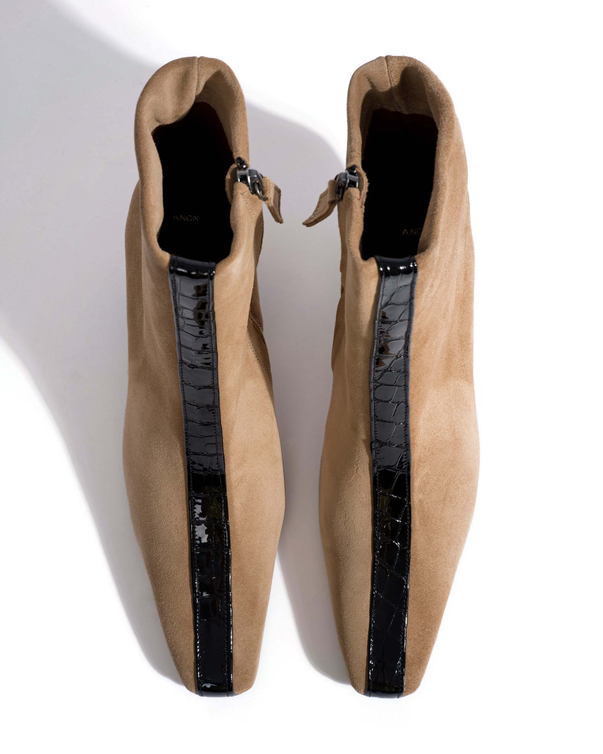 Leyla Calf suede & polished croco calf Scirocco & black
