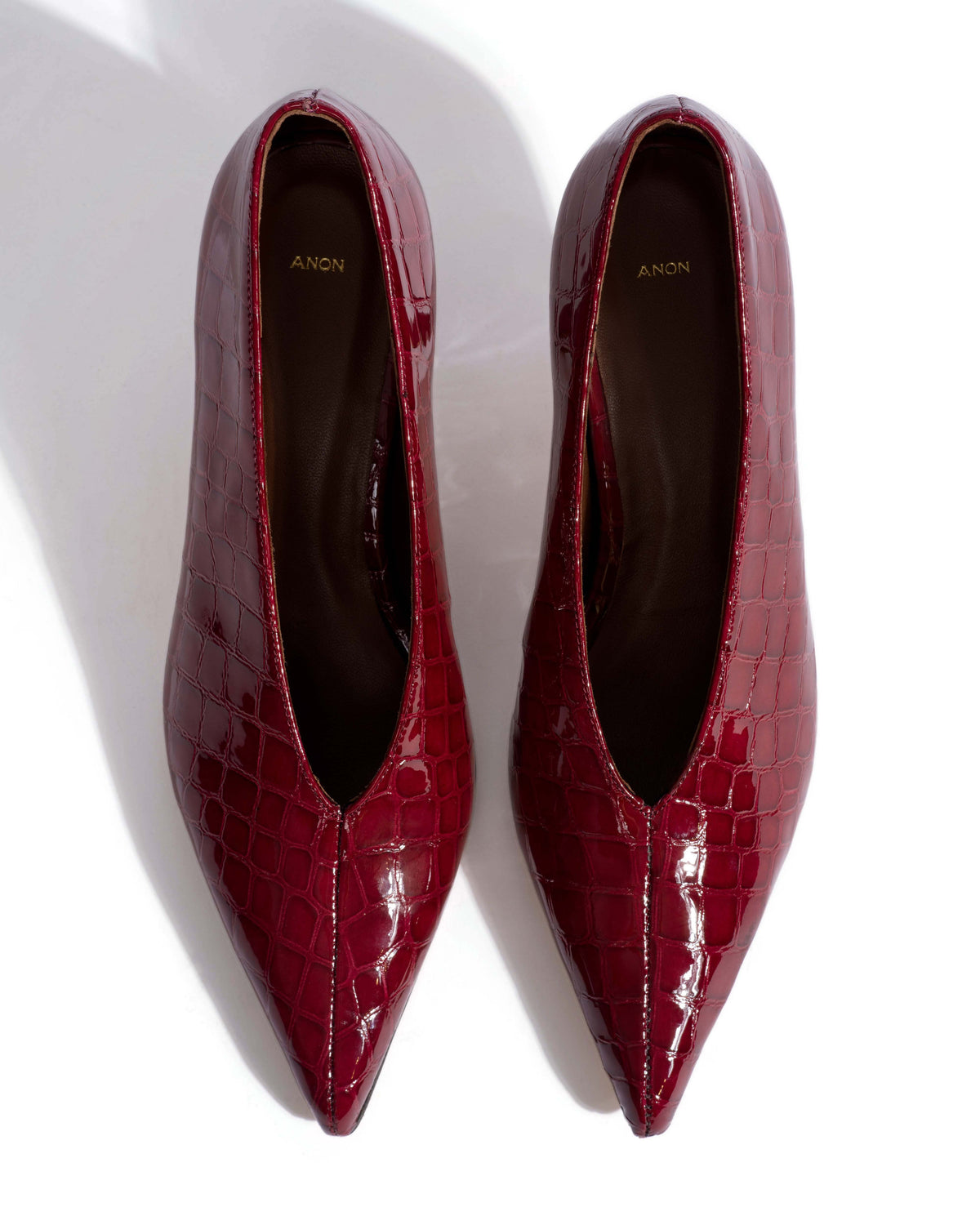 Phia 55 pin Polished croco calf Pomegranate