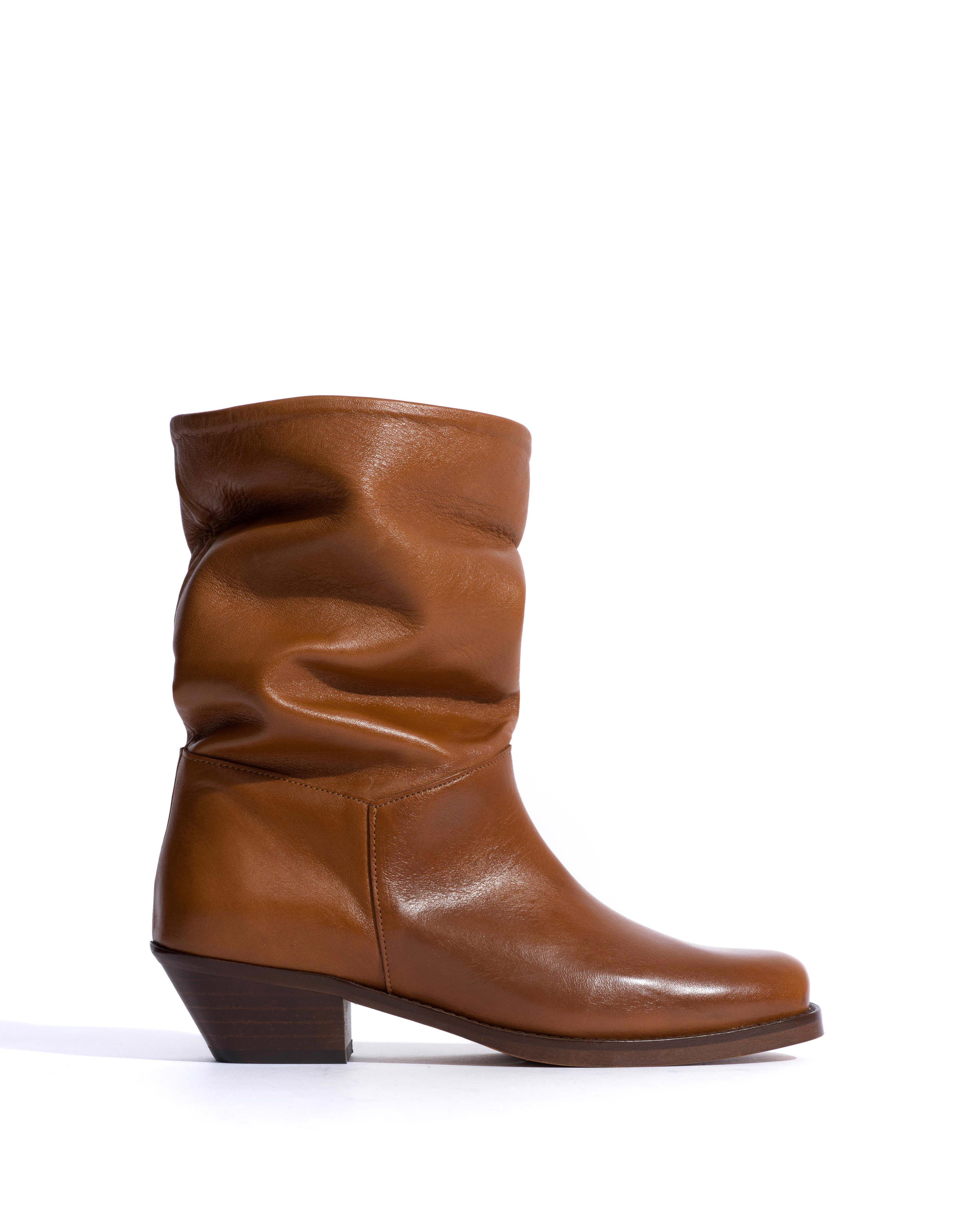 Patricia Vegetal soft calf & suede leather Cinnamon & chocolate