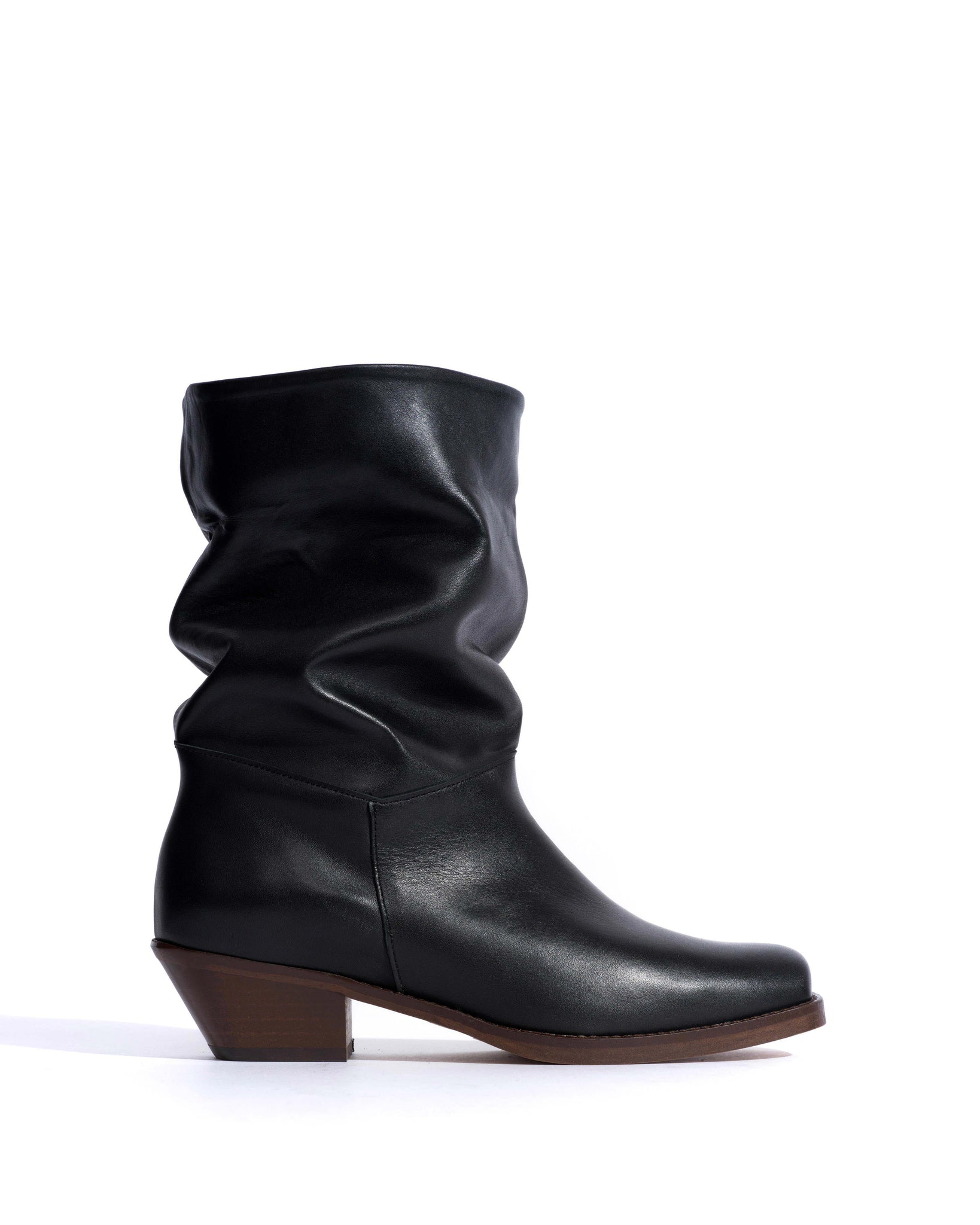 Patricia Soft calf & suede leather Black