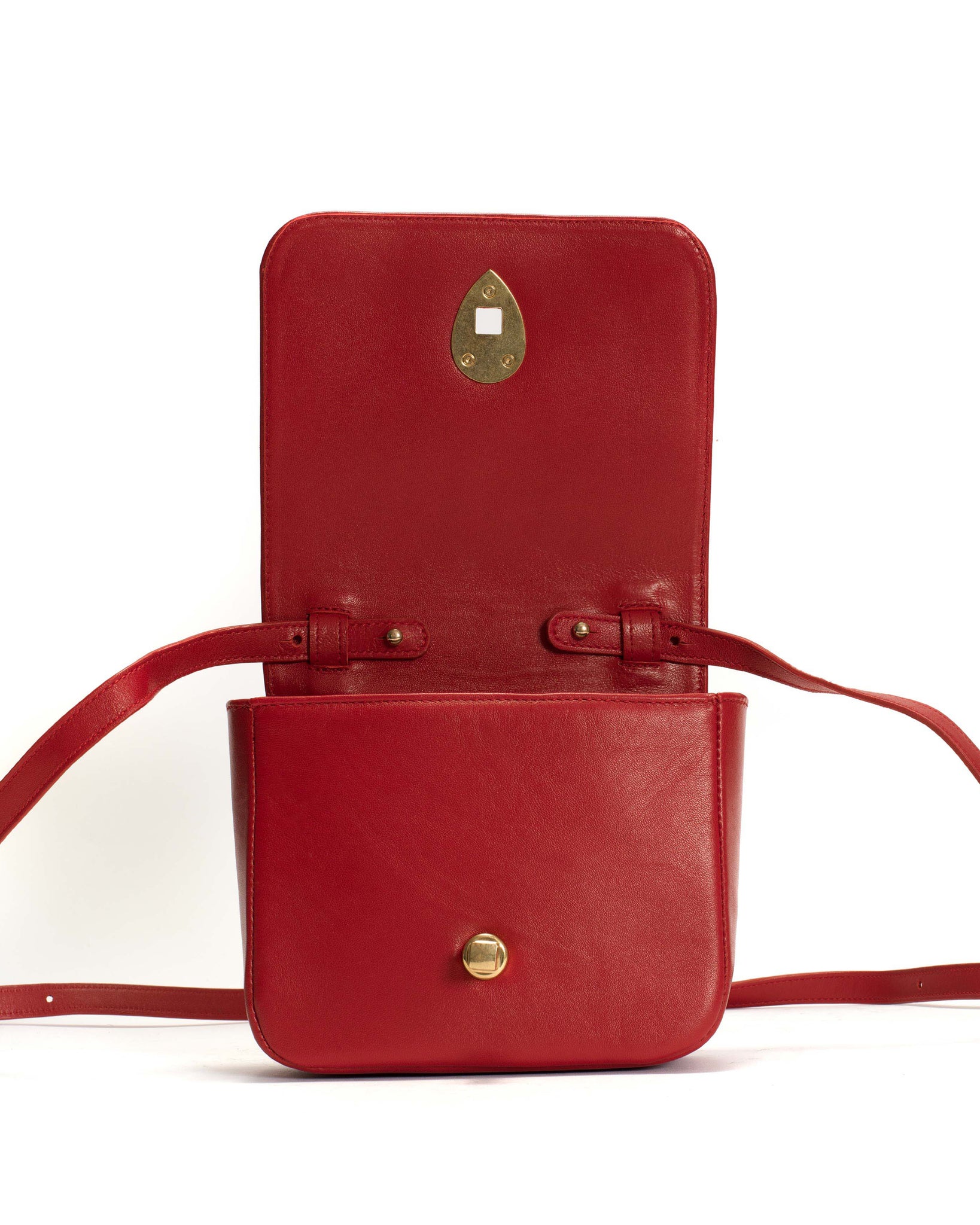 Nielle crossover bag Silky lamb Ruby red - Anonymous Copenhagen