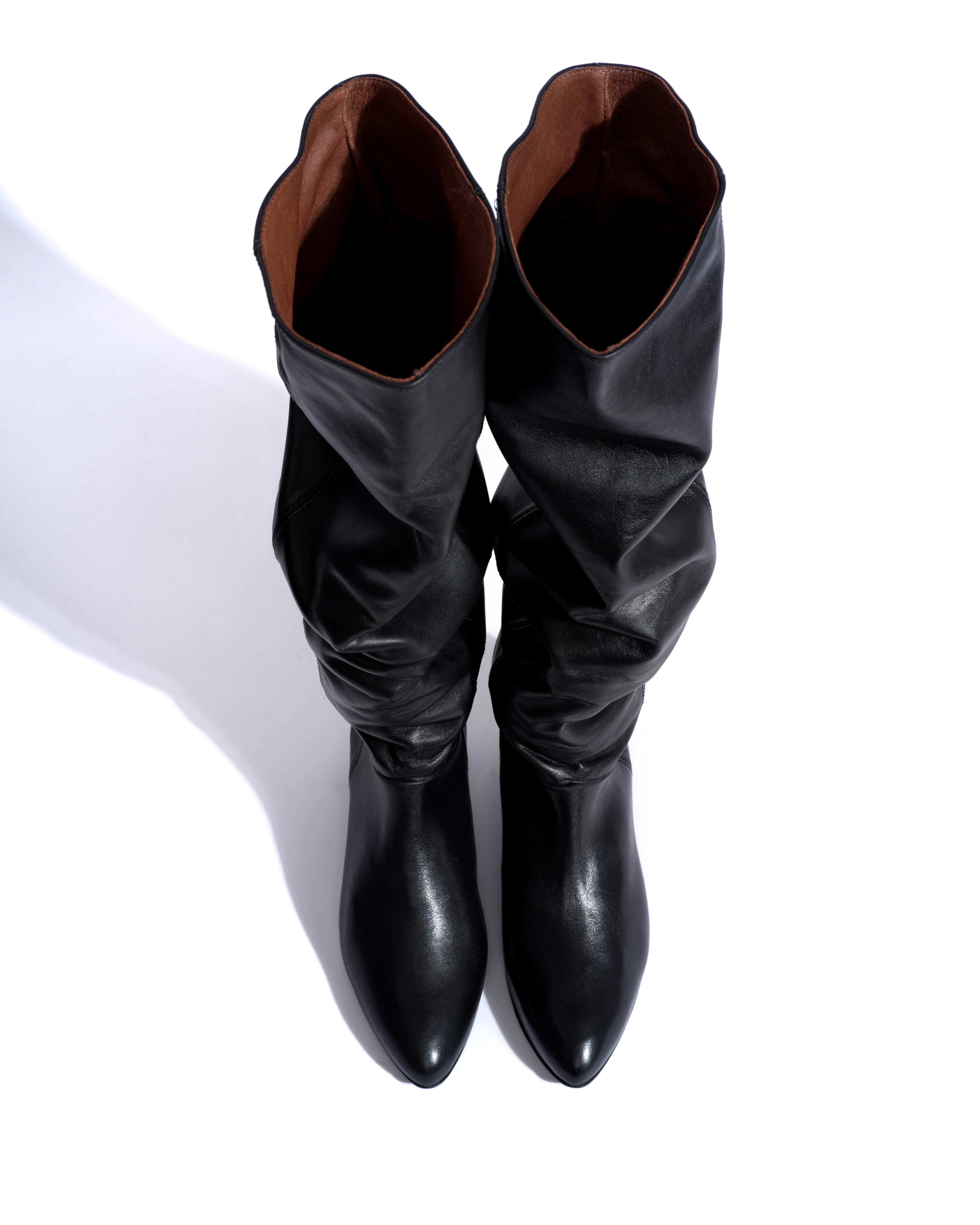 Jadah 20 Soft calf & suede leather Black