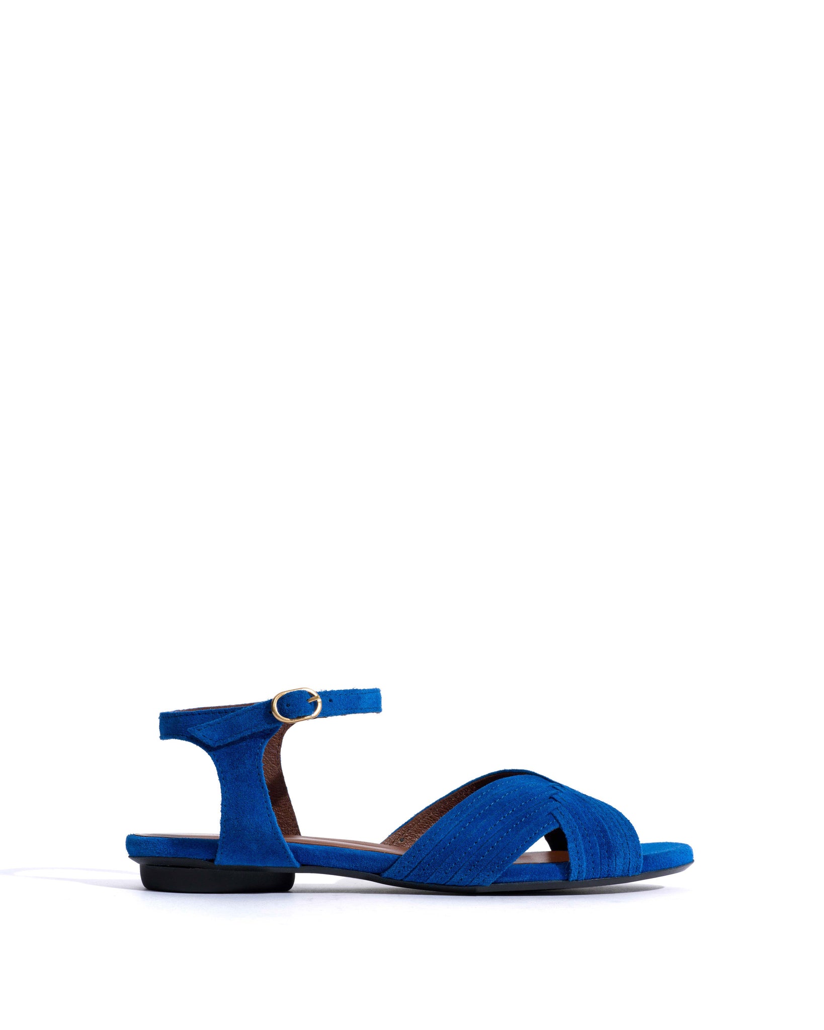 Niabi 10 Calf suede Electric blue - Anonymous Copenhagen Flat sandals