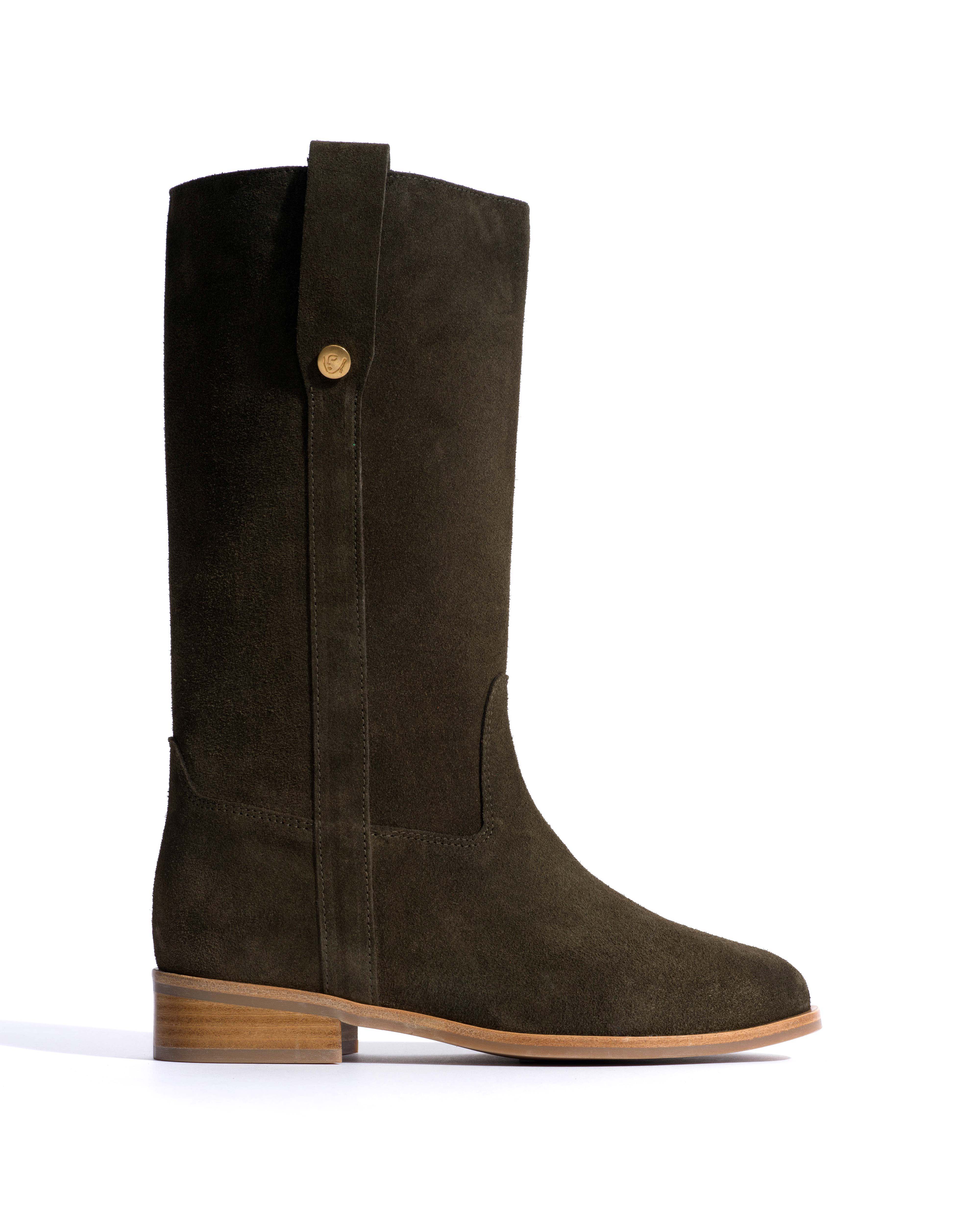 Brinesh Calf suede Moss green