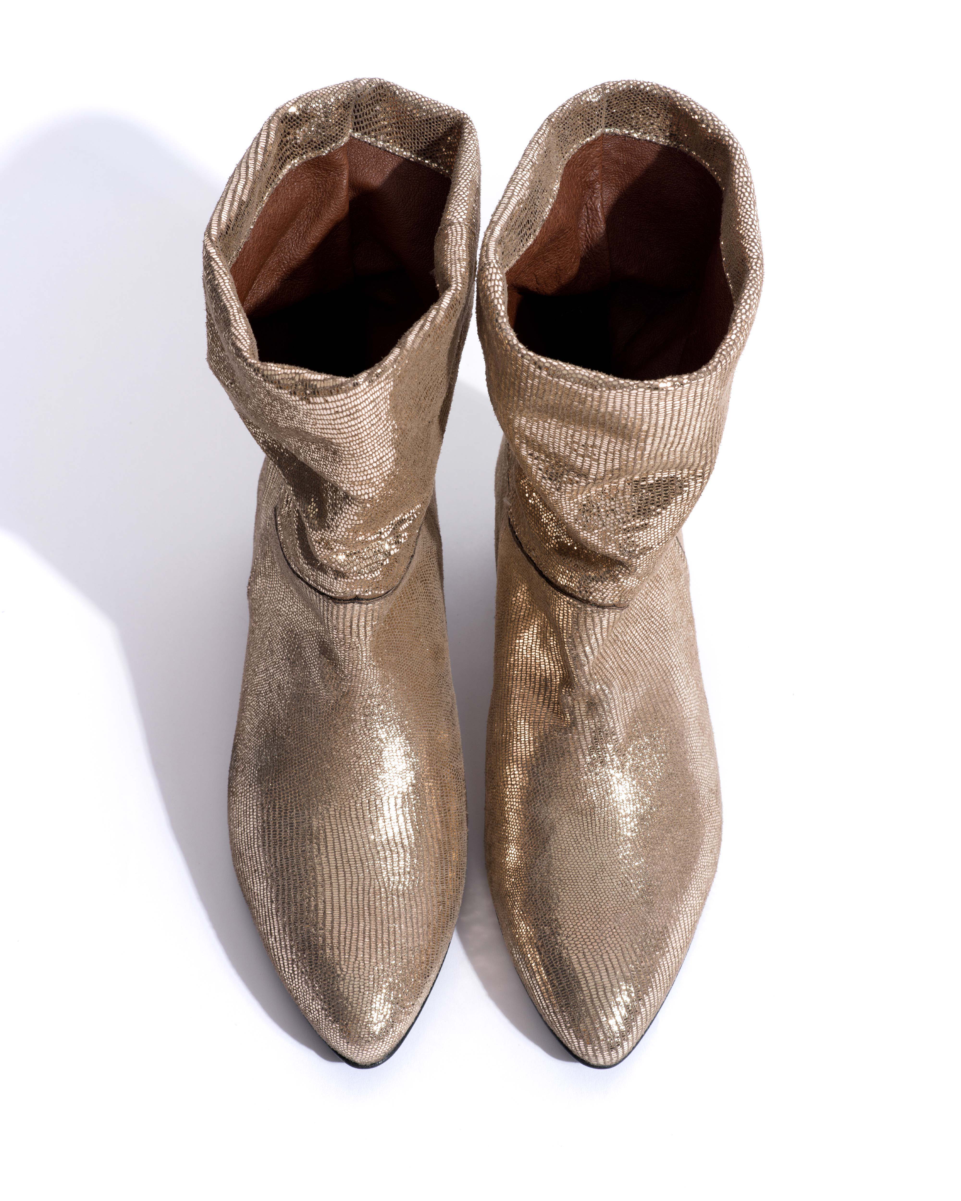 Jassi 20 Lizard metallic goat Vintage champagne