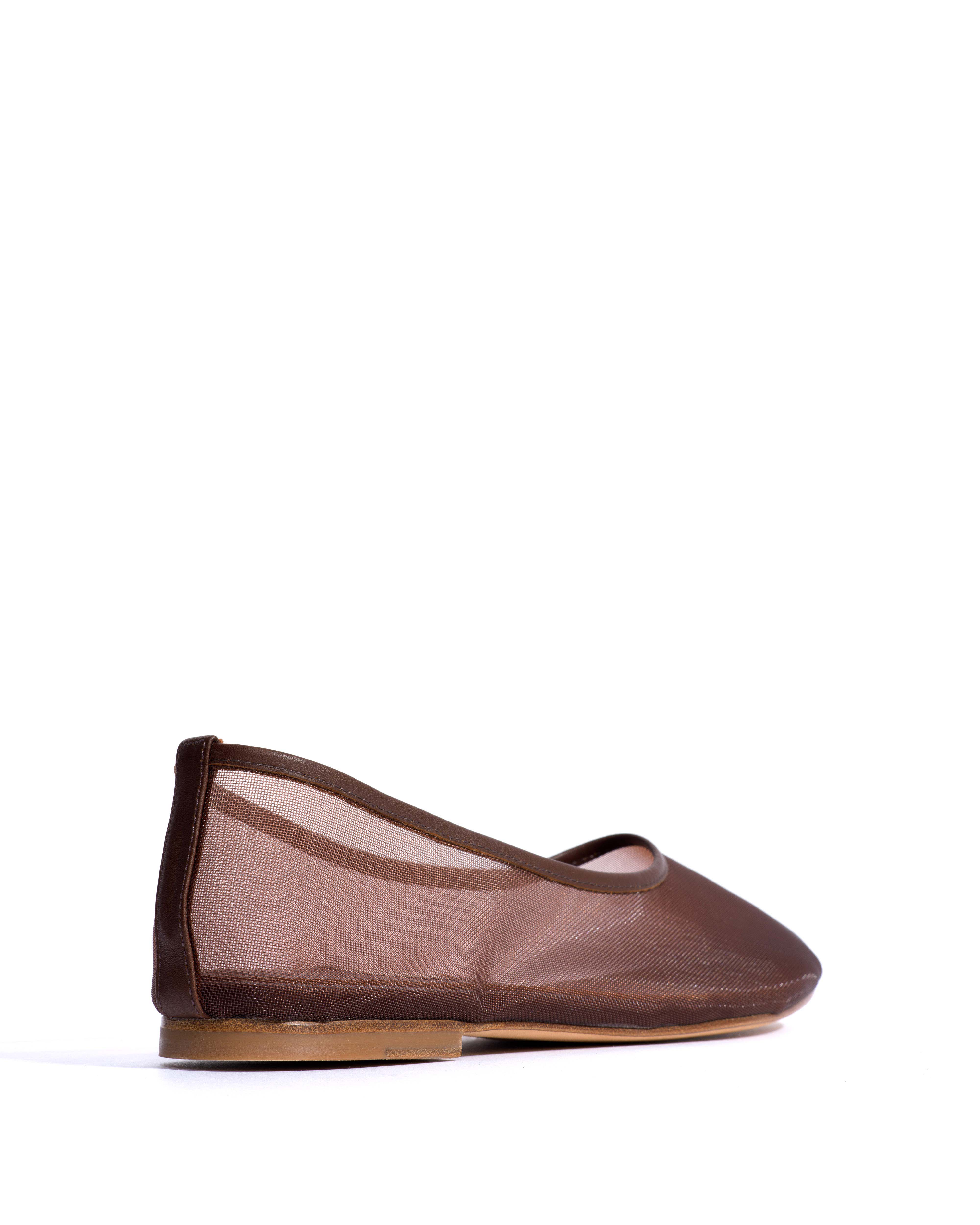 Sacha mesh Shiny lamb & mesh Chocolate