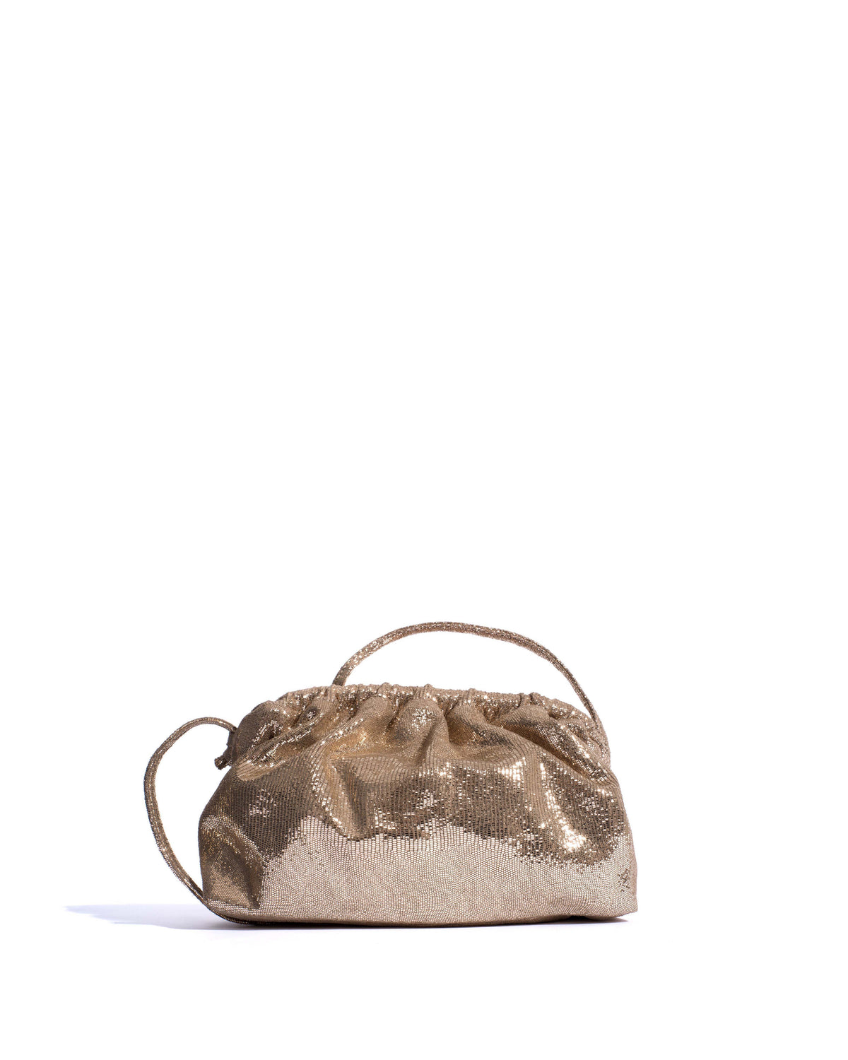 Hally classic cloud bag Lizard metallic goat Vintage champagne