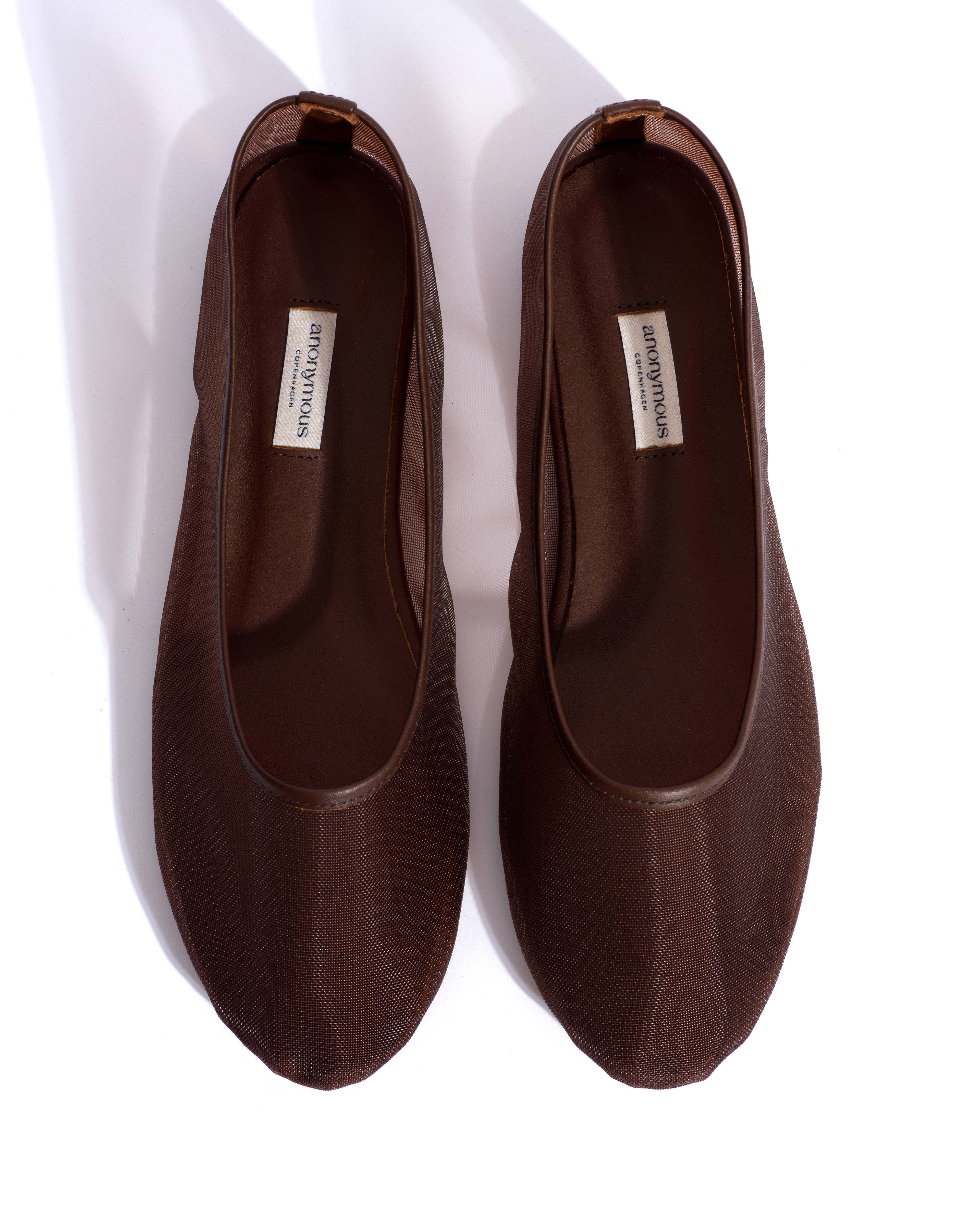 Sacha mesh Shiny lamb & mesh Chocolate