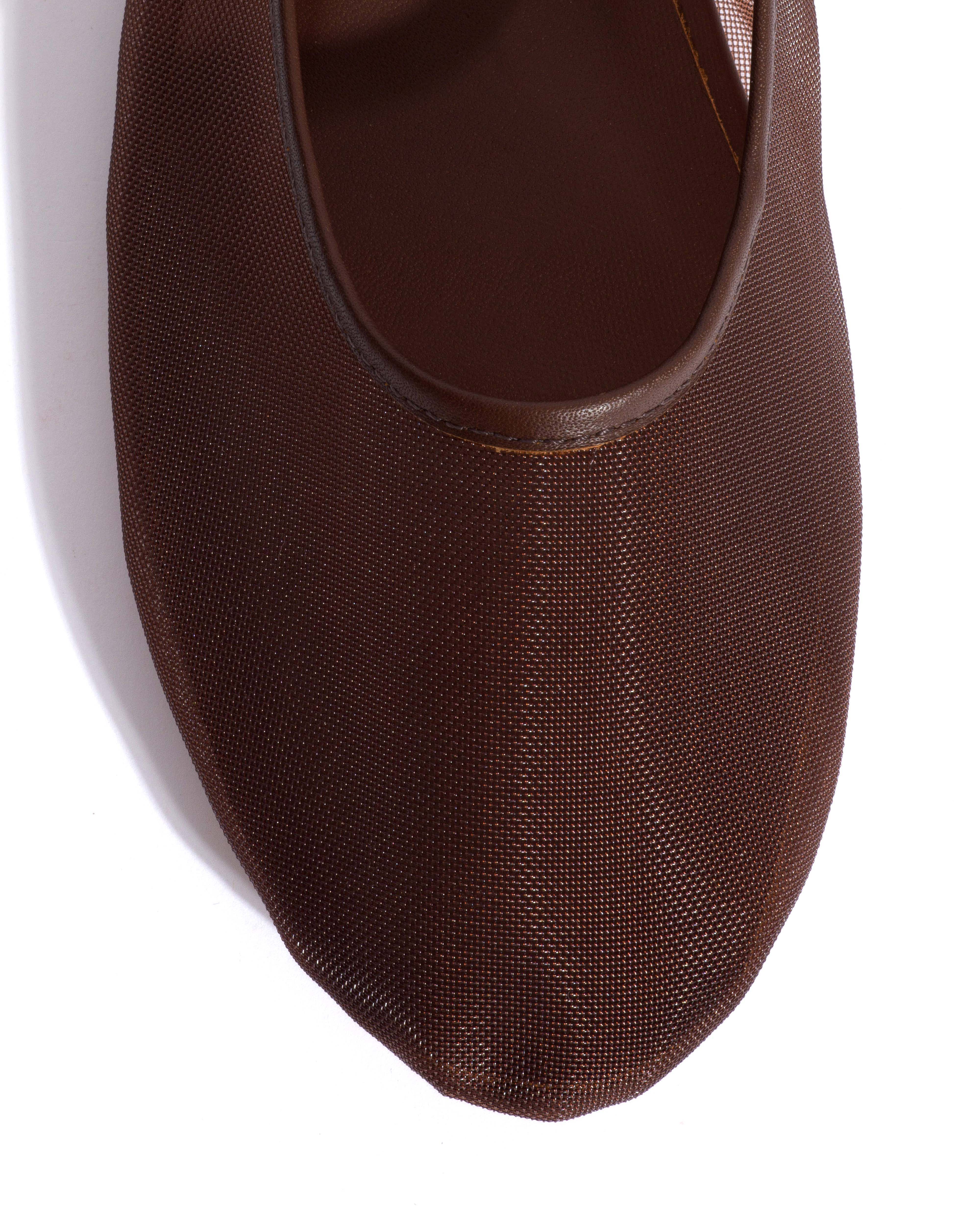 Sacha mesh Shiny lamb & mesh Chocolate