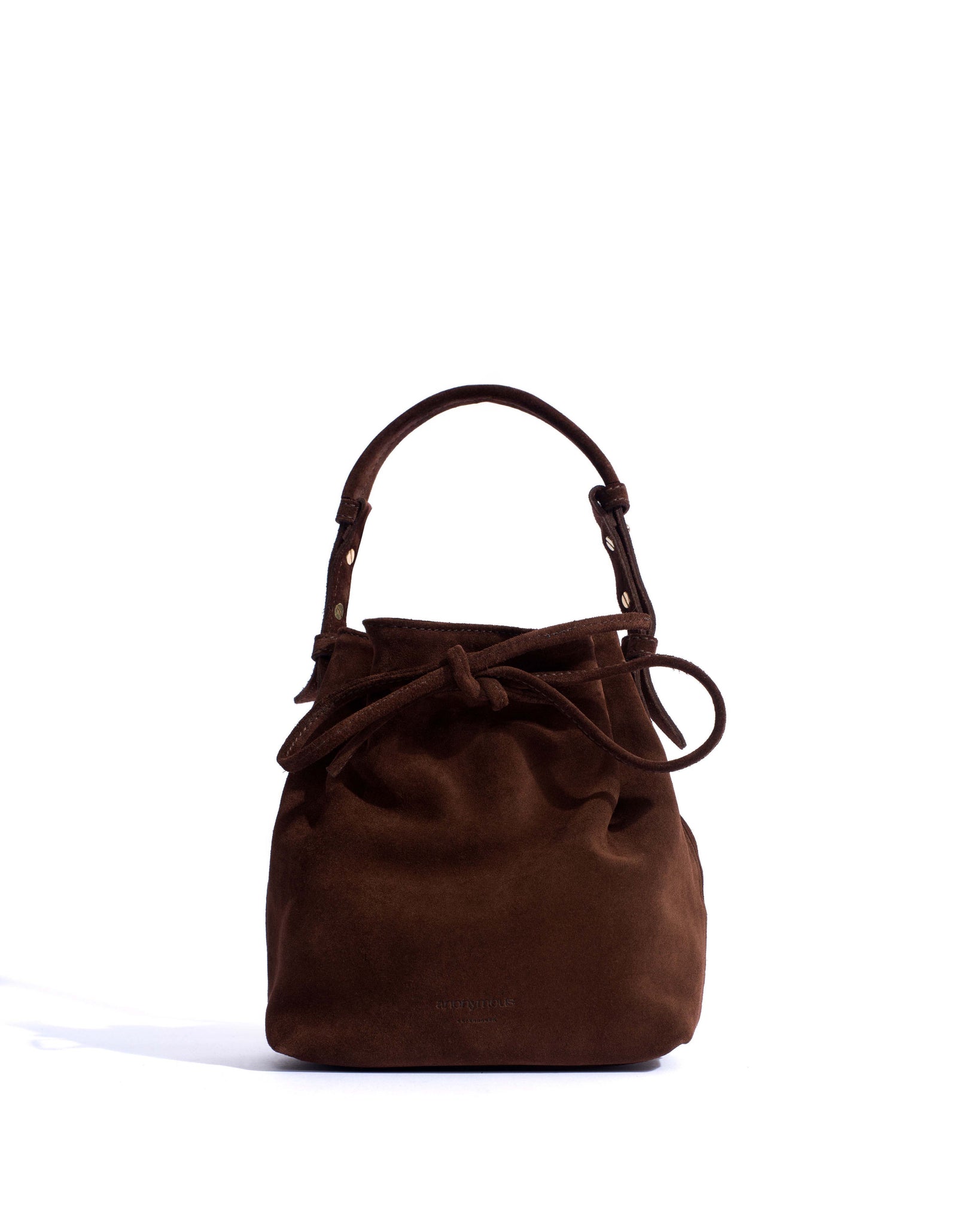 Kacey petite bucket bag Calf suede Chocolate - Anonymous Copenhagen Bags